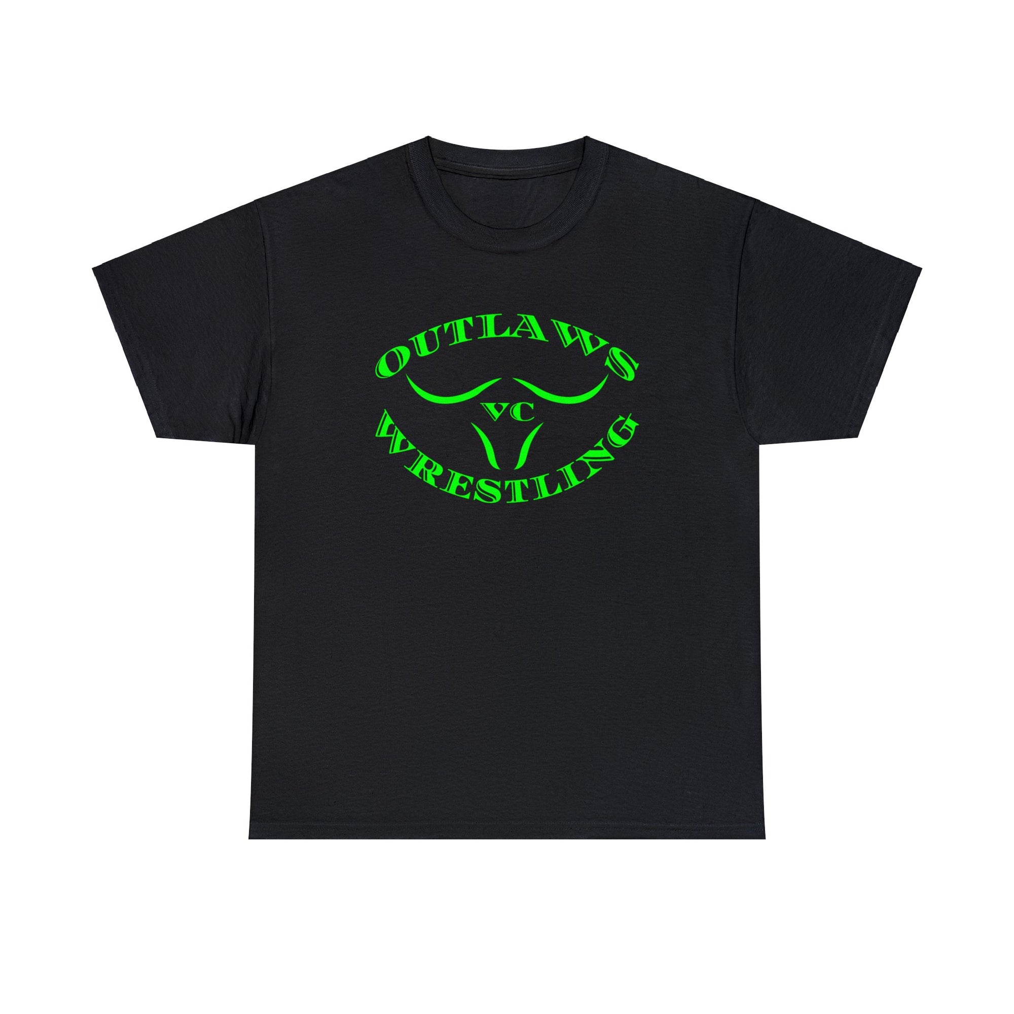 Green Outlaws Wrestling Unisex Heavy Cotton Tee