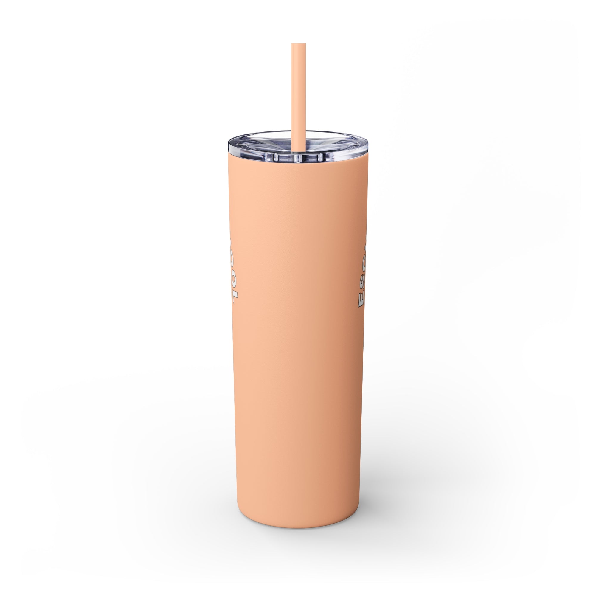 Escuela Amistad School Skinny Tumbler with Straw, 20oz