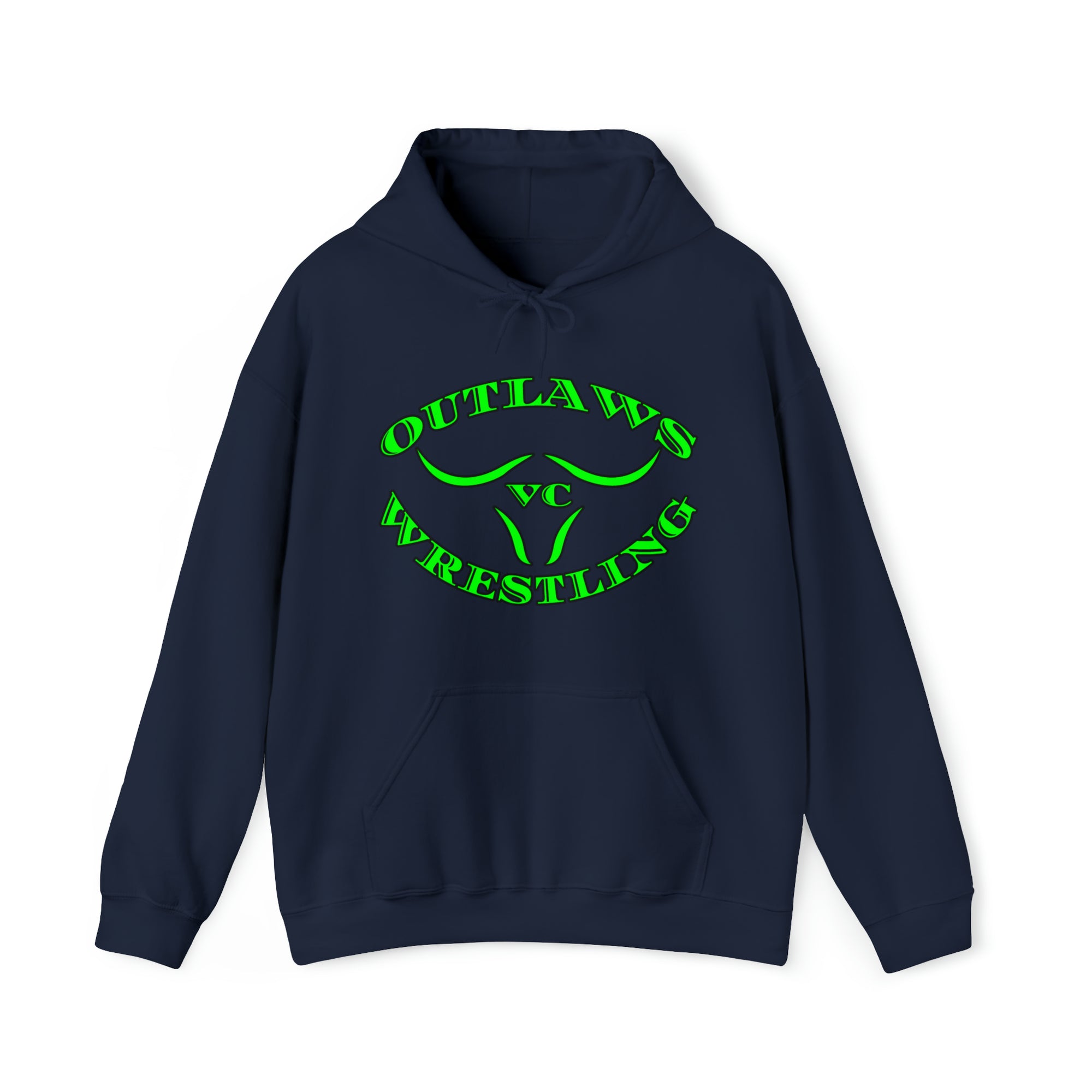 Green Outlaws Wrestling Unisex Heavy Blend™ Hooded Sweatshirt