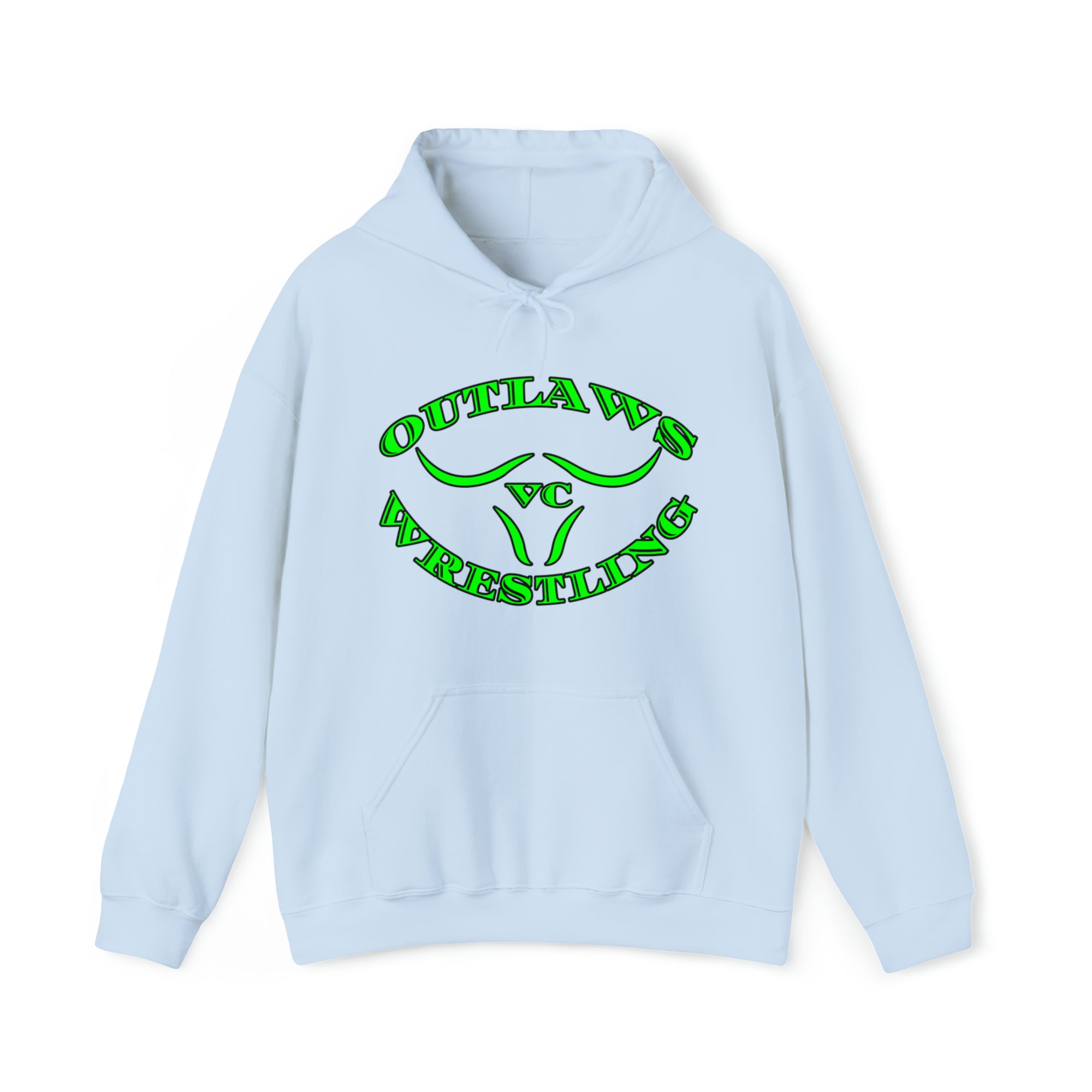 Green Outlaws Wrestling Unisex Heavy Blend™ Hooded Sweatshirt
