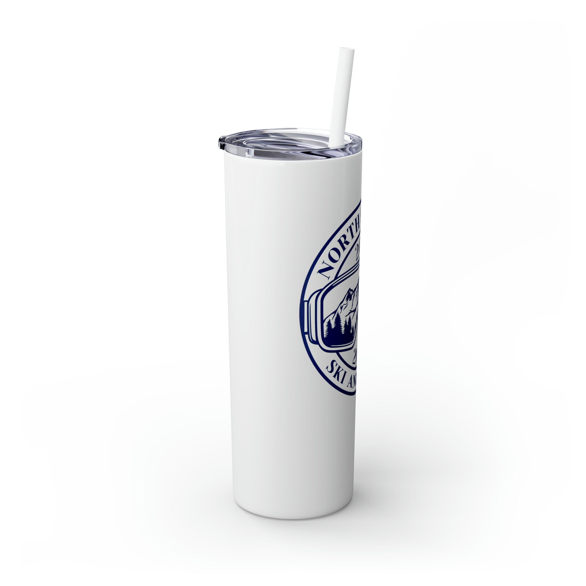 North Penn HS Ski &amp; Board Skinny Tumbler with Straw, 20oz