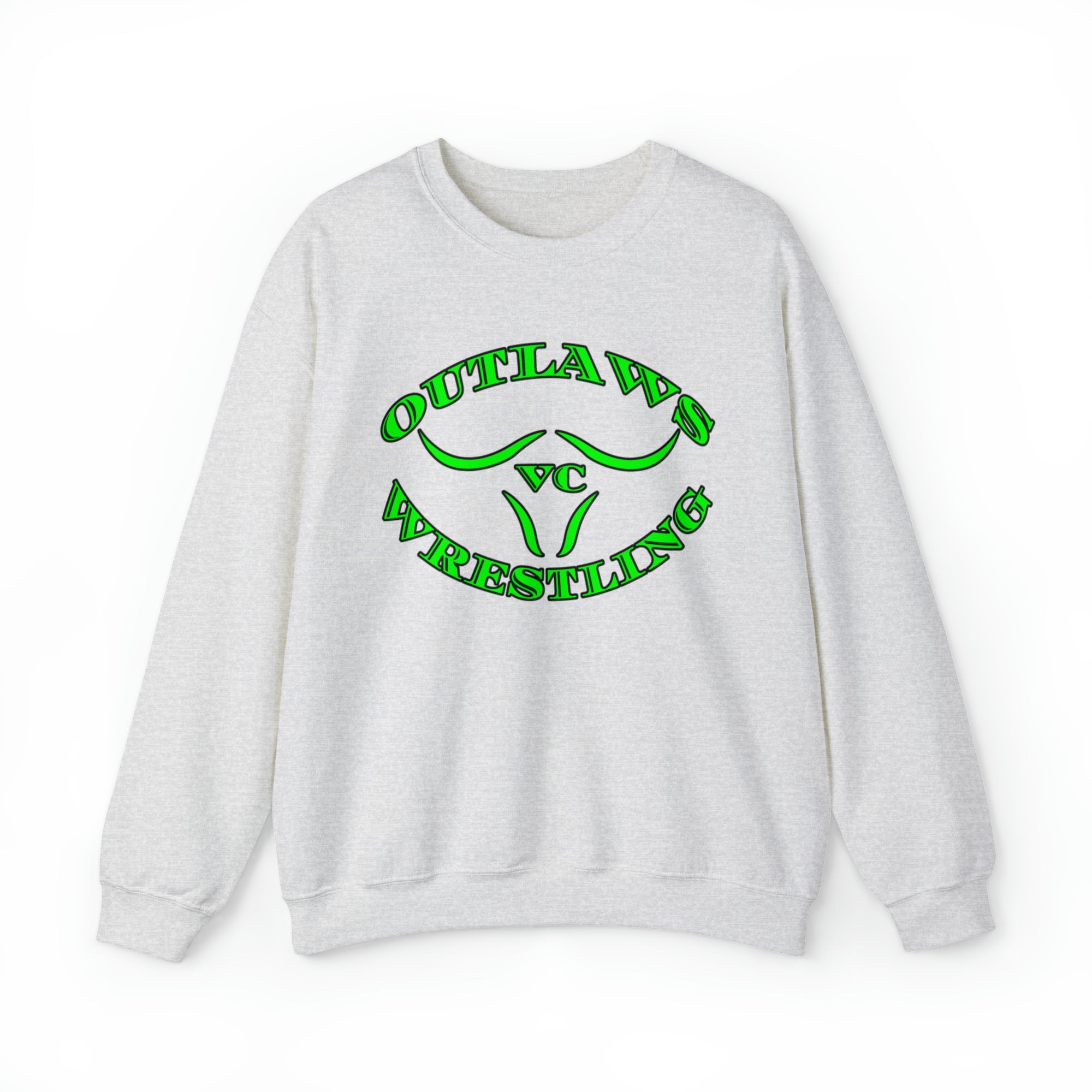 Green Outlaws Wrestling Crewneck Sweatshirts