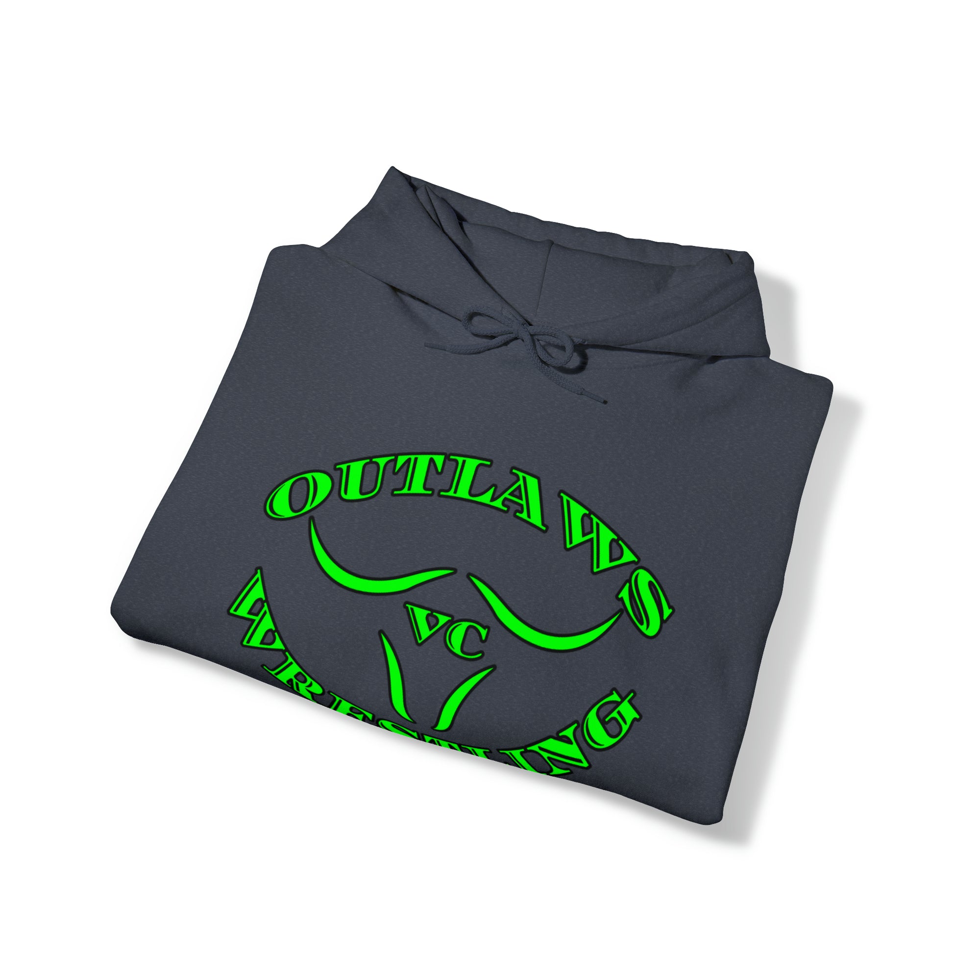 Green Outlaws Wrestling Unisex Heavy Blend™ Hooded Sweatshirt