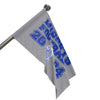 Silver Midgets Football flags with Blue Lettereing