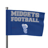 Blue with Silver Midgets Football flags