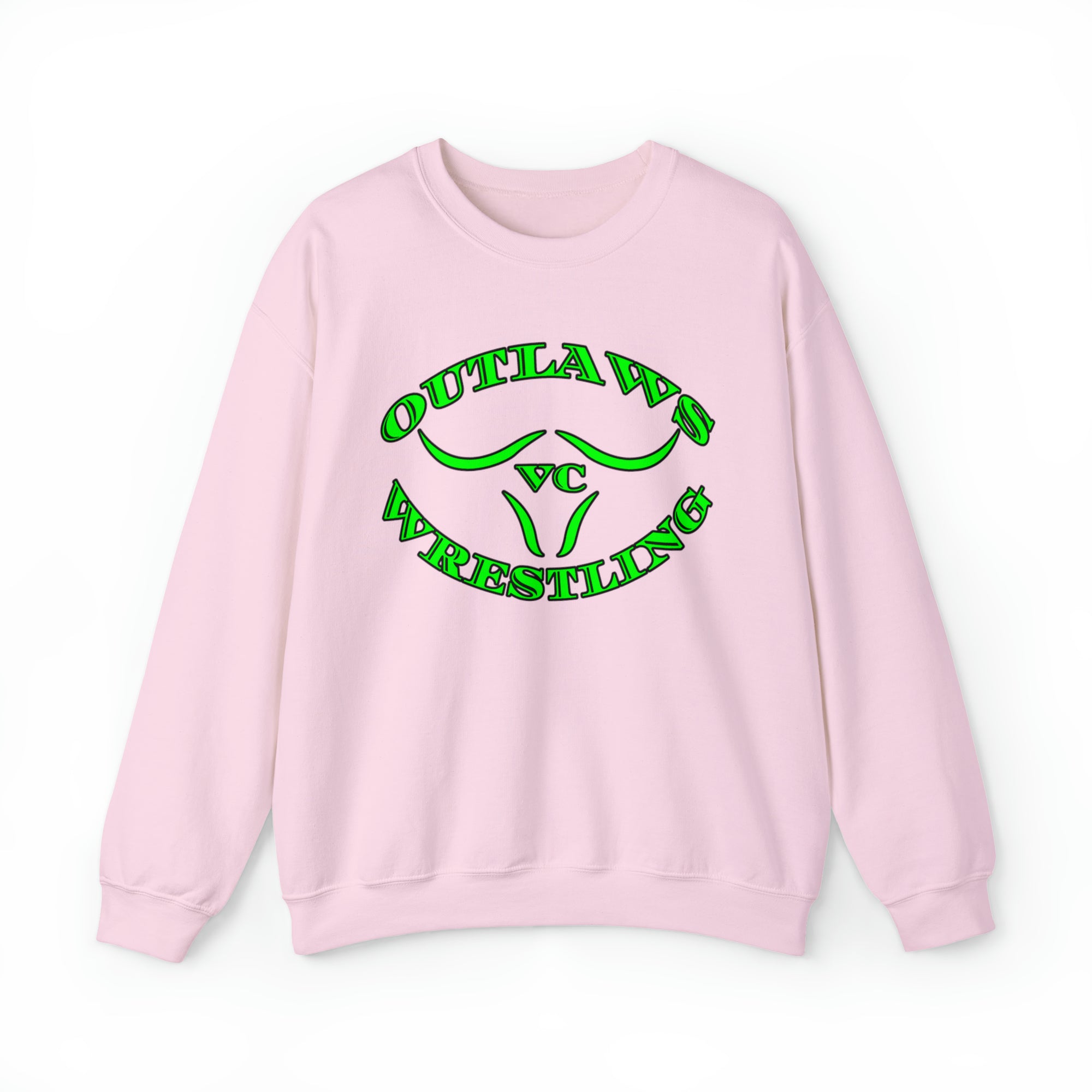 Green Outlaws Wrestling Crewneck Sweatshirts