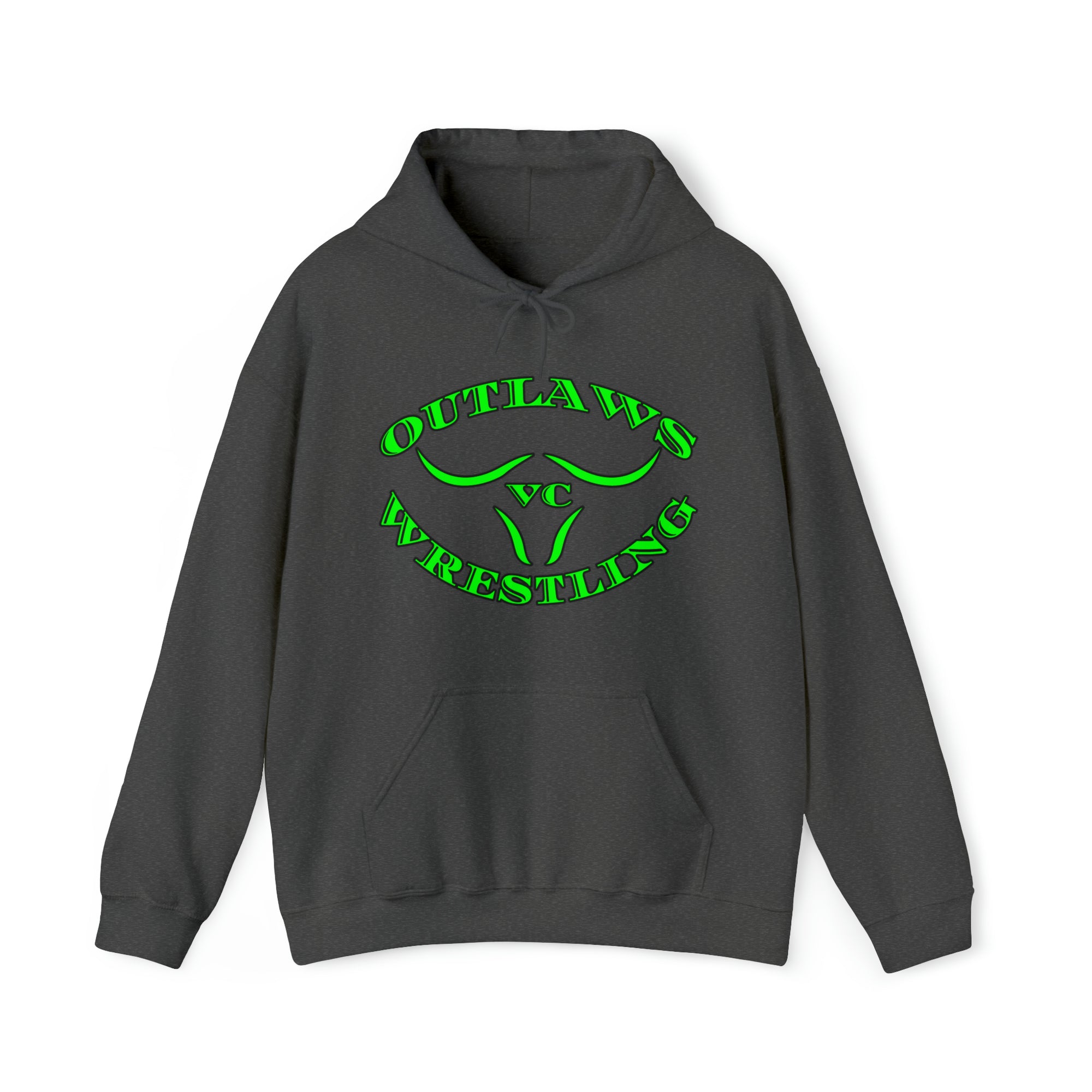 Green Outlaws Wrestling Unisex Heavy Blend™ Hooded Sweatshirt