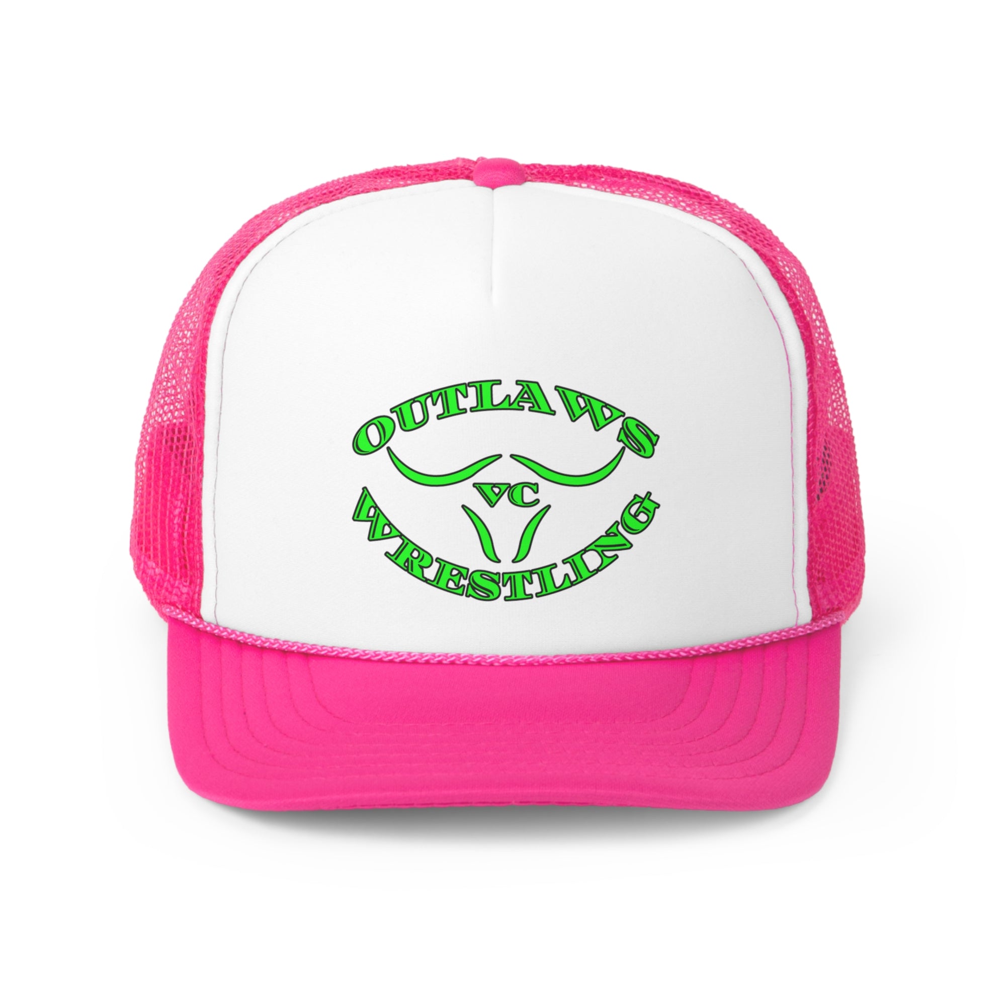 Green Outlaws Wrestling Trucker Caps