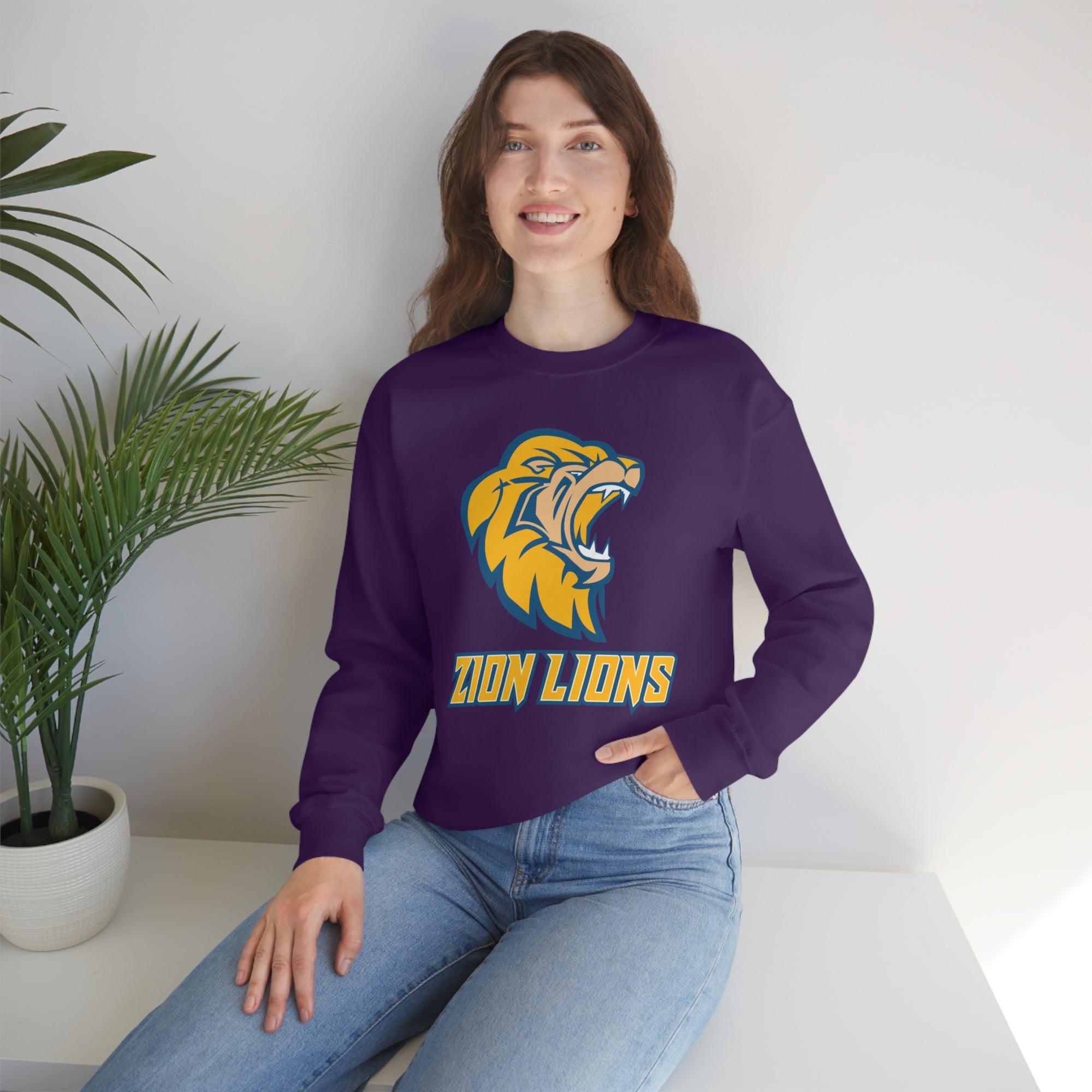 Zion Lions Crewneck Sweatshirts