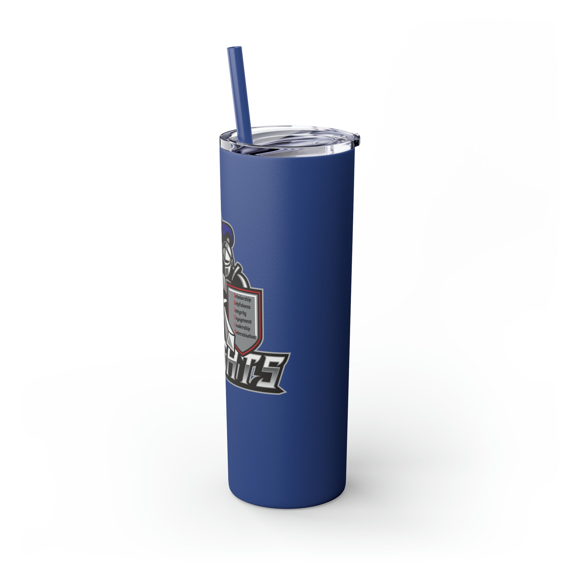 North Pole Middle School Skinny Tumbler with Straw, 20oz