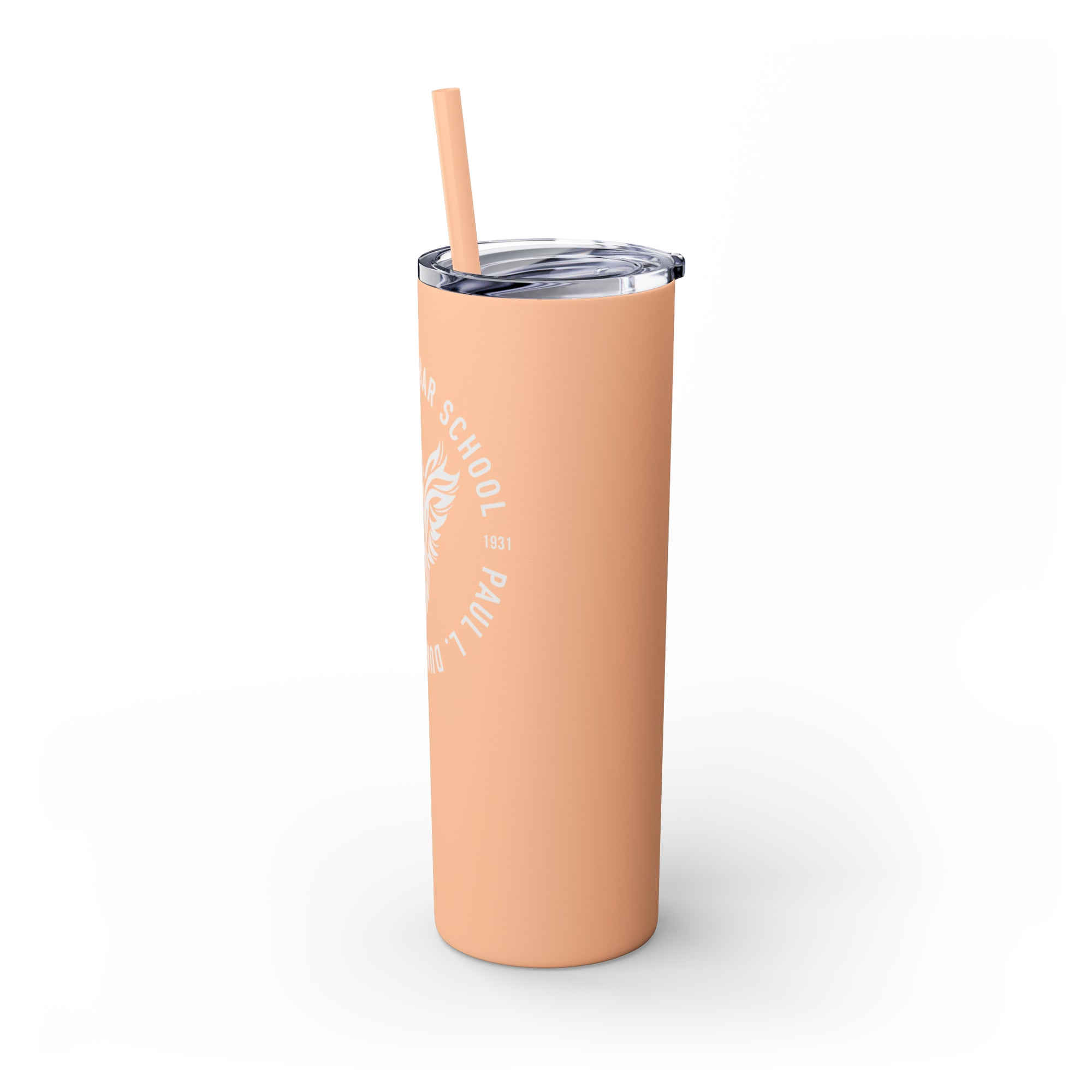 Paul L Dunbar School Skinny Tumbler with Straw, 20oz