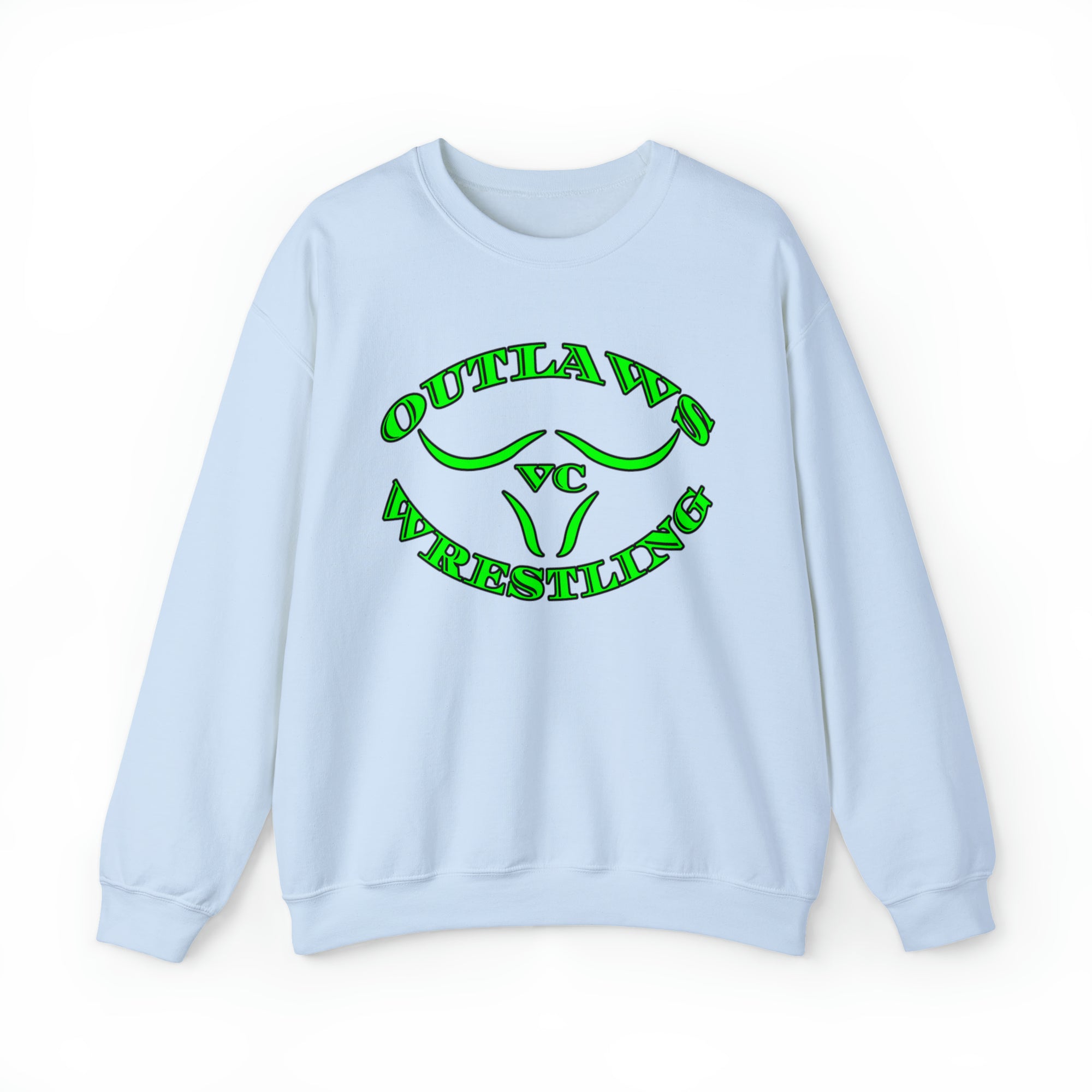 Green Outlaws Wrestling Crewneck Sweatshirts