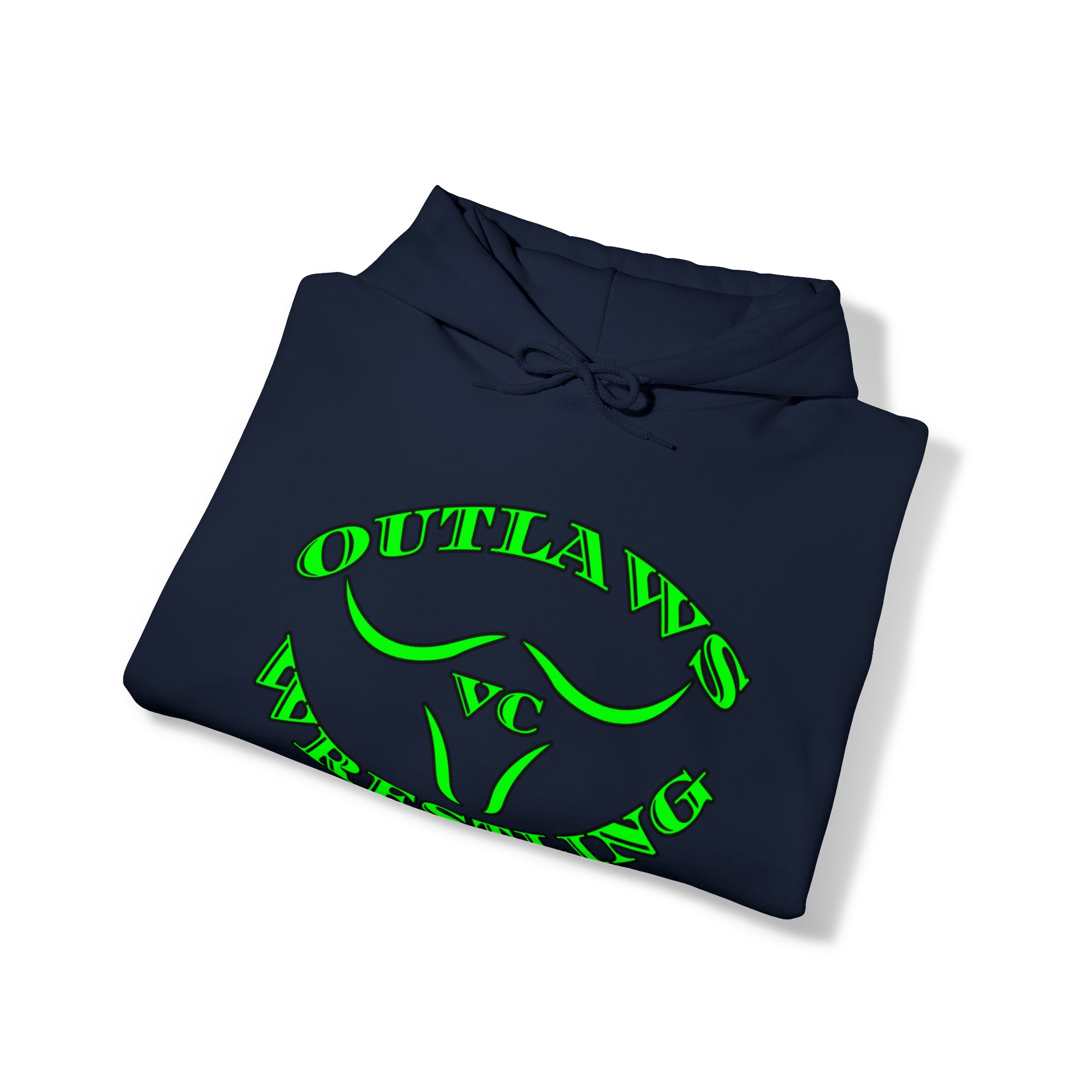 Green Outlaws Wrestling Unisex Heavy Blend™ Hooded Sweatshirt