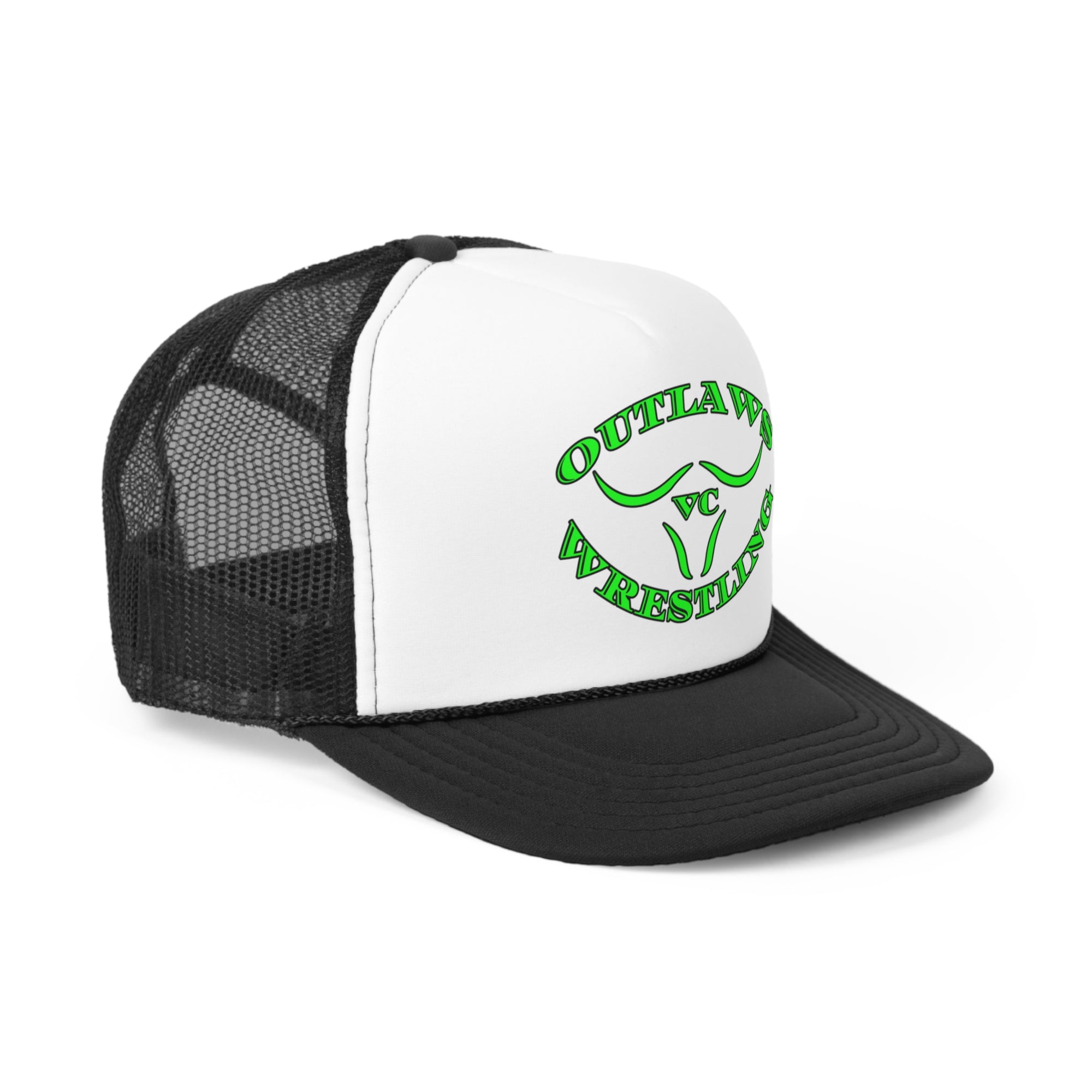 Green Outlaws Wrestling Trucker Caps