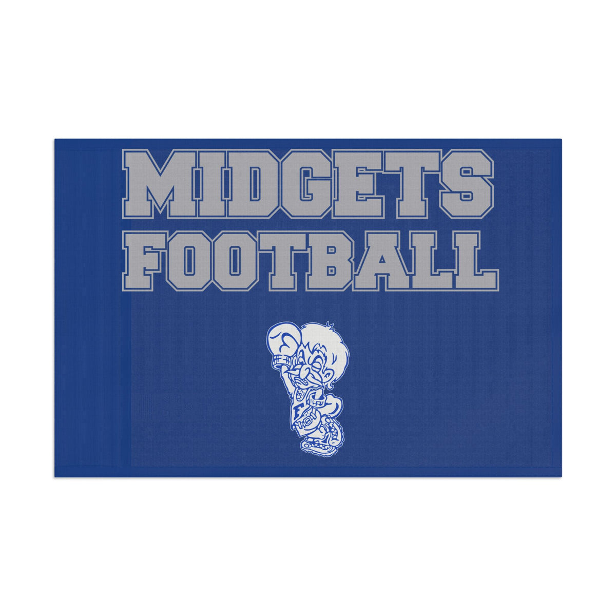 Blue with Silver Midgets Football flags