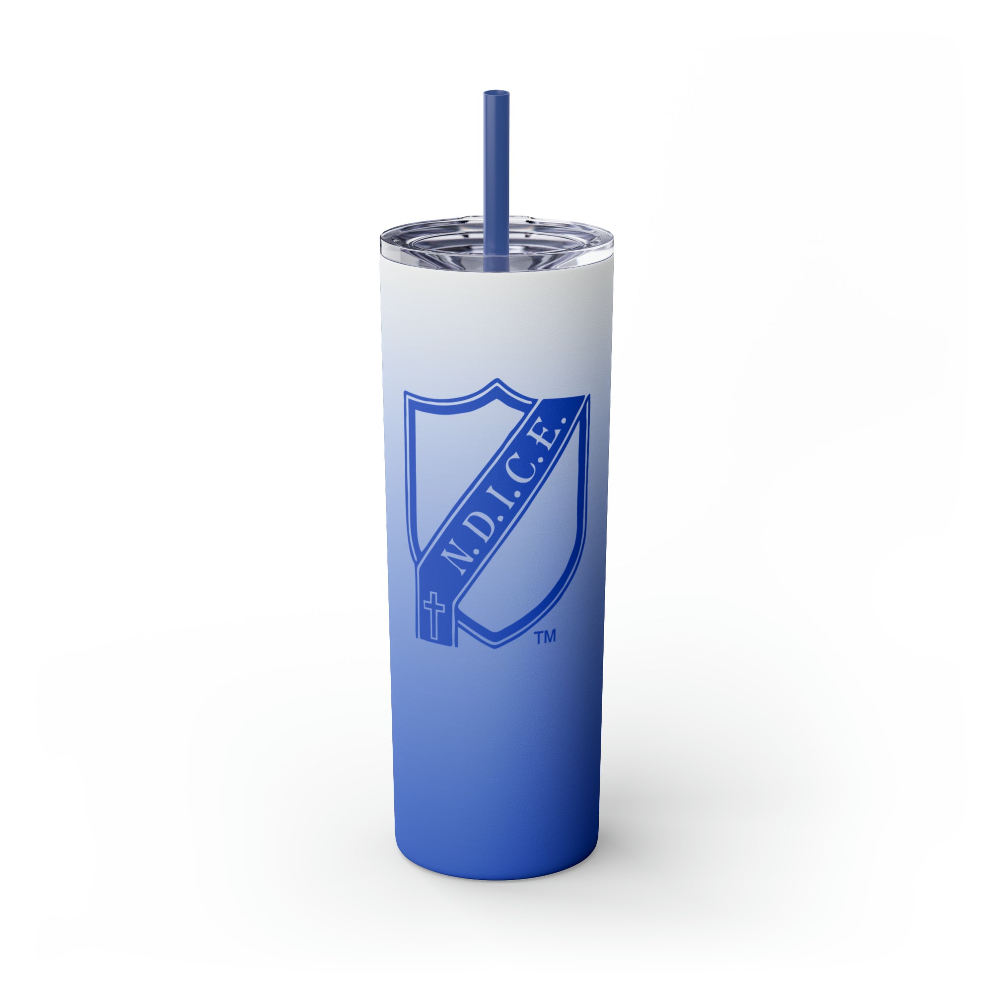 NDICE Skinny Tumbler with Straw, 20oz