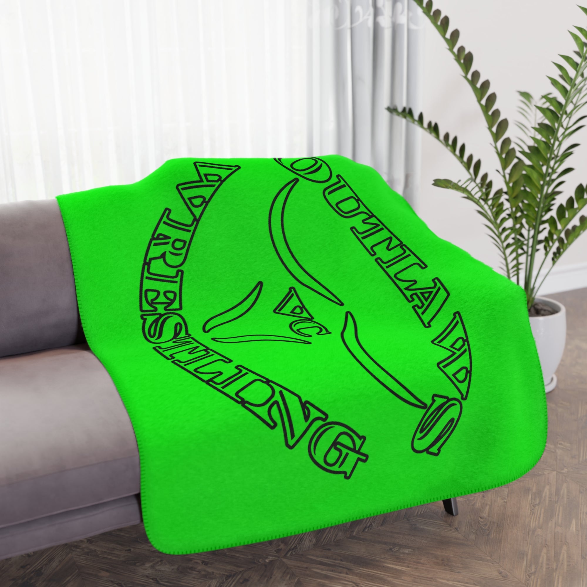 Green Outlaws Wrestling Sherpa Blanket