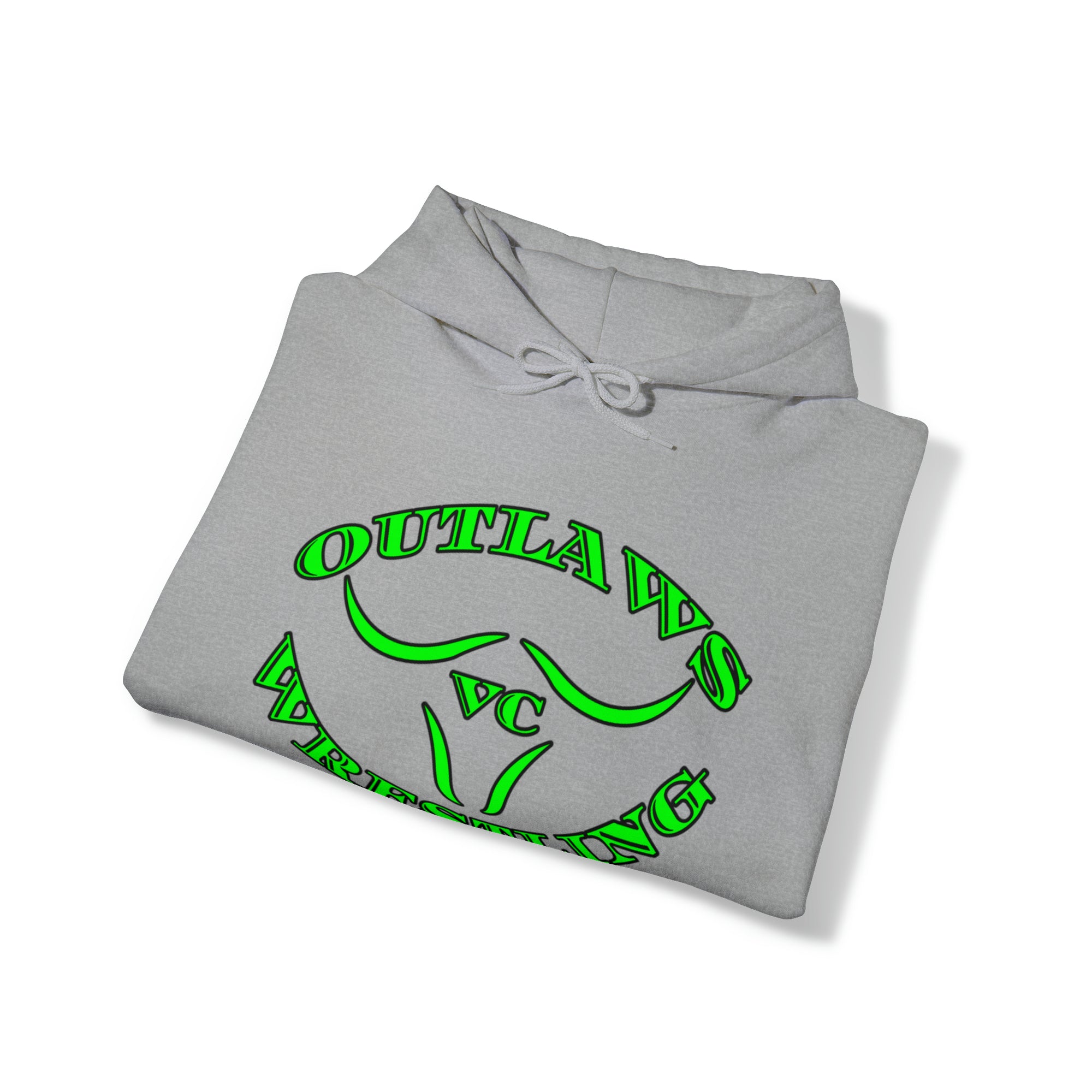 Green Outlaws Wrestling Unisex Heavy Blend™ Hooded Sweatshirt