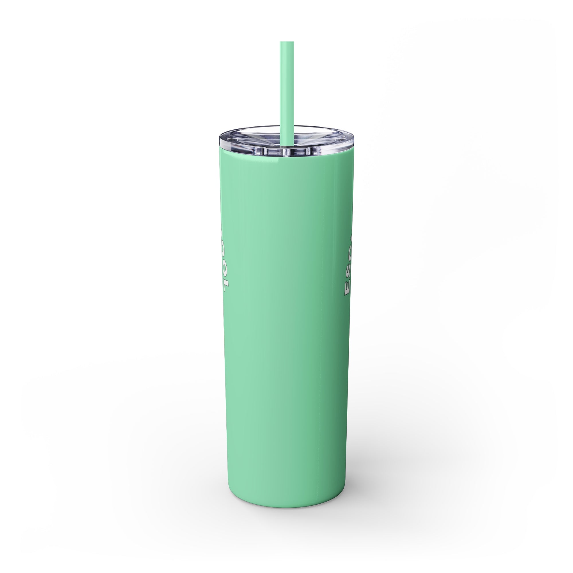 Escuela Amistad School Skinny Tumbler with Straw, 20oz