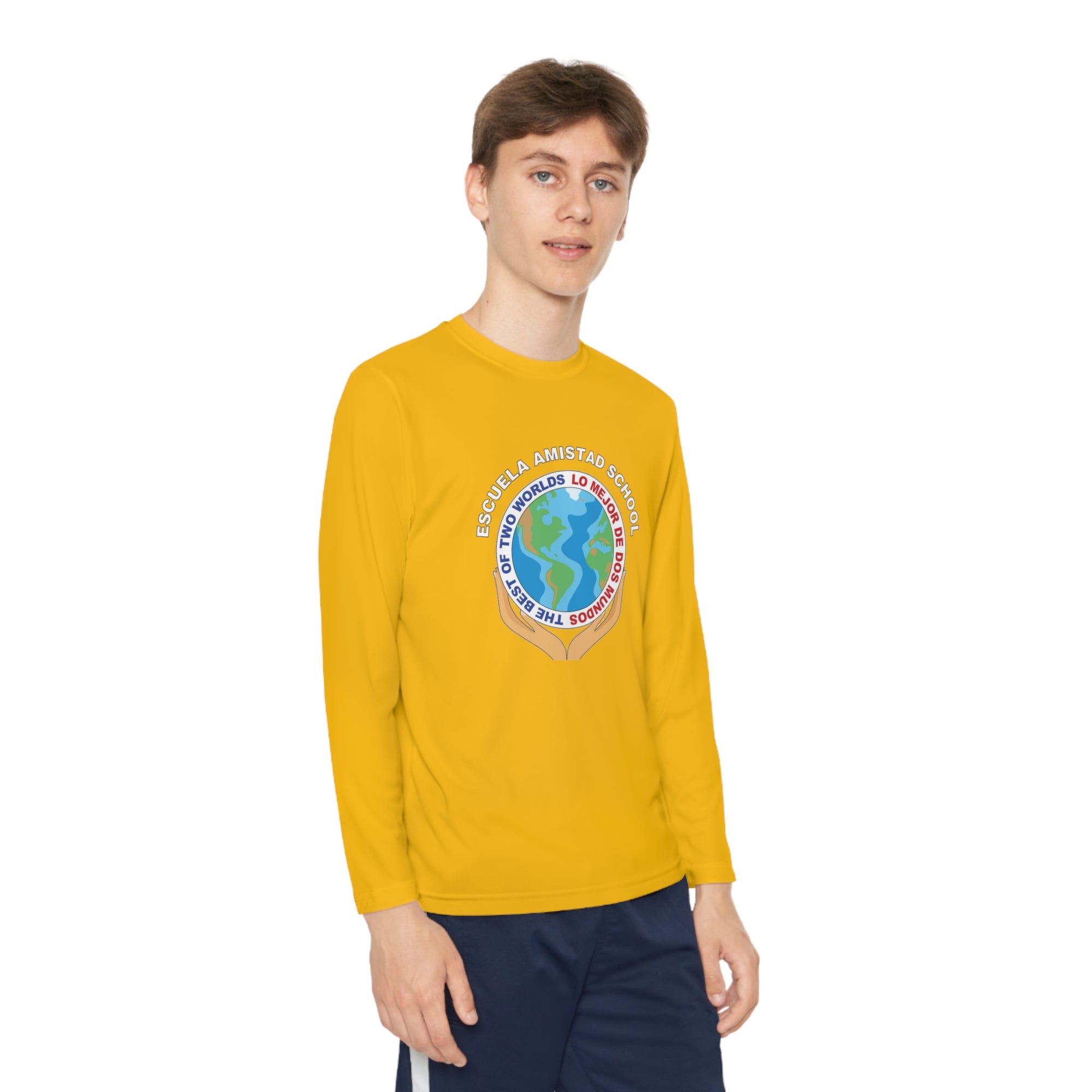 Youth Escuela Amistad School Long Sleeve Competitor Tee