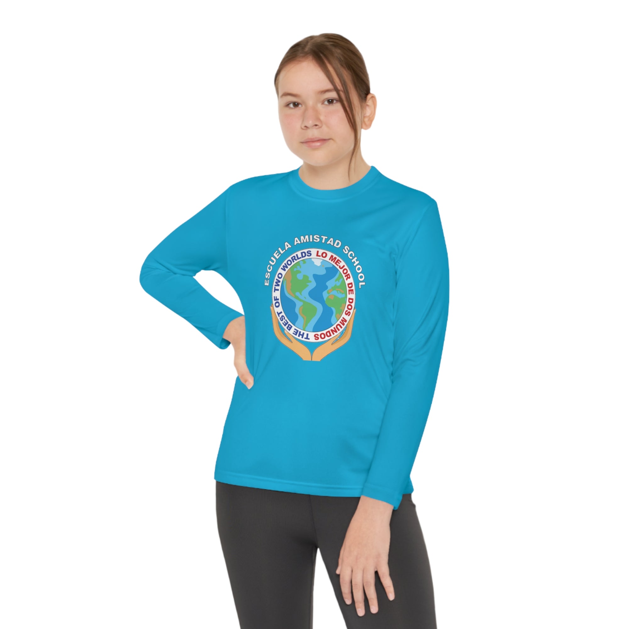 Youth Escuela Amistad School Long Sleeve Competitor Tee