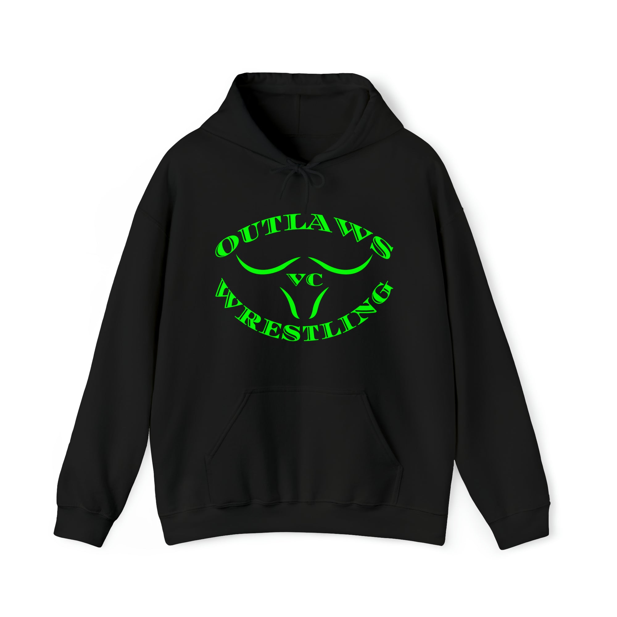 Green Outlaws Wrestling Unisex Heavy Blend™ Hooded Sweatshirt