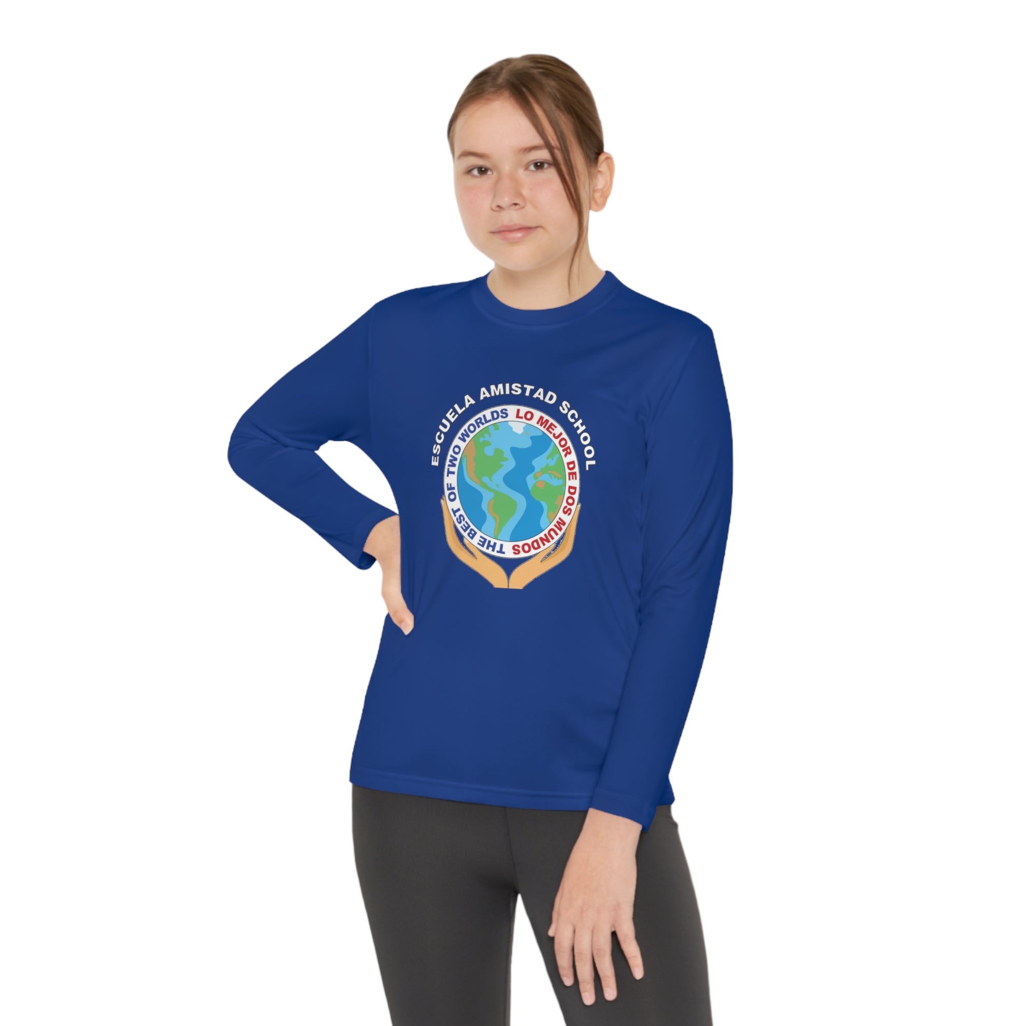Youth Escuela Amistad School Long Sleeve Competitor Tee