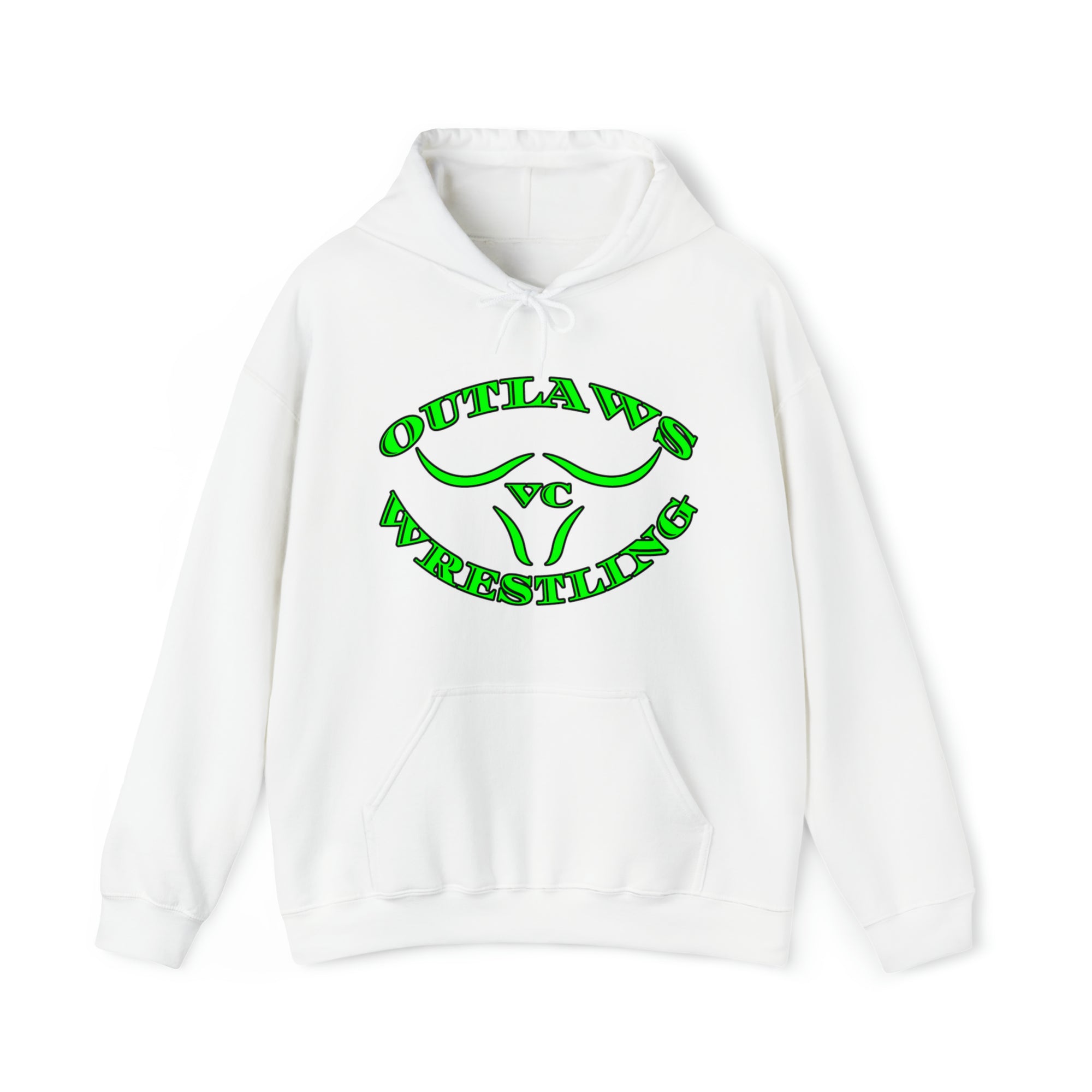 Green Outlaws Wrestling Unisex Heavy Blend™ Hooded Sweatshirt