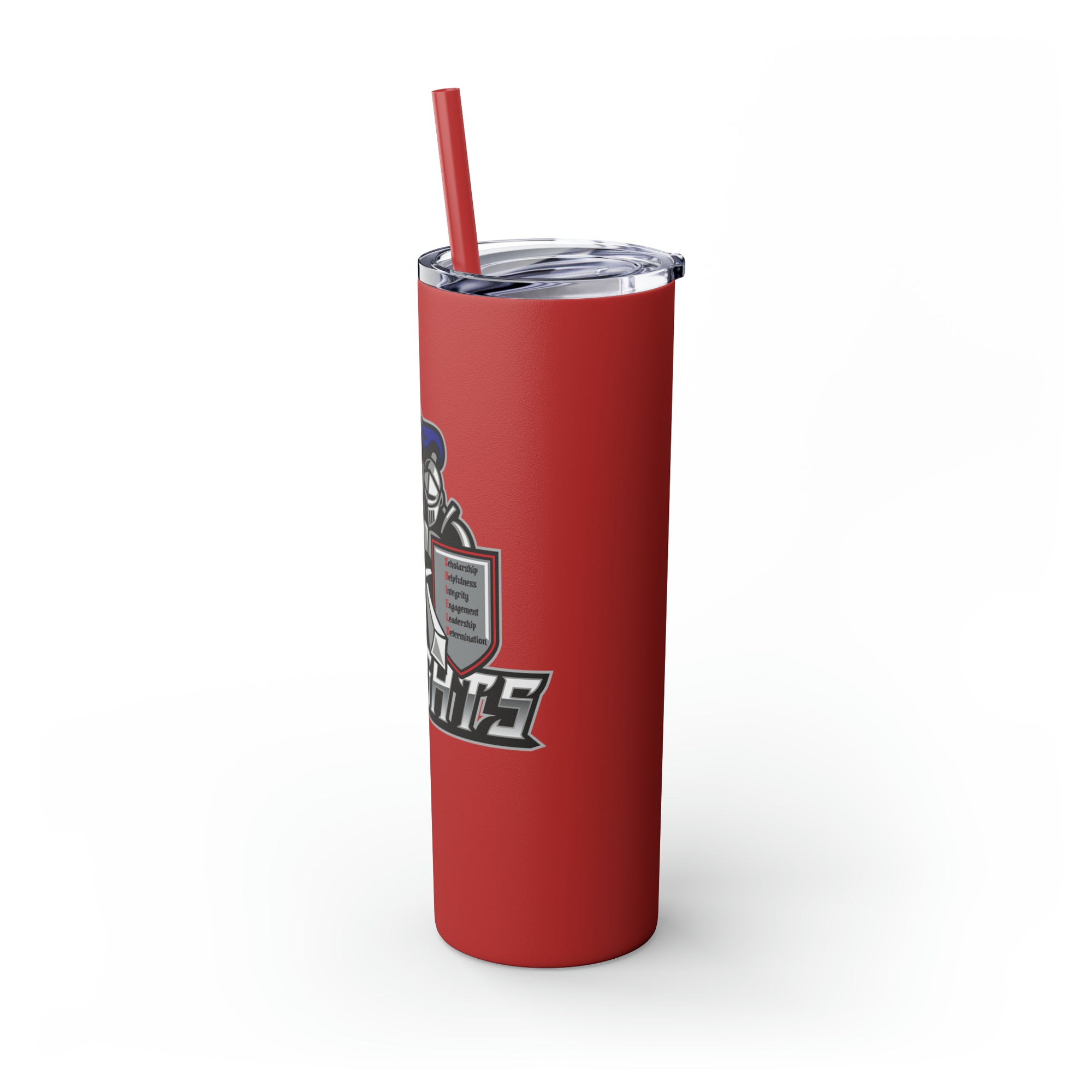 North Pole Middle School Skinny Tumbler with Straw, 20oz