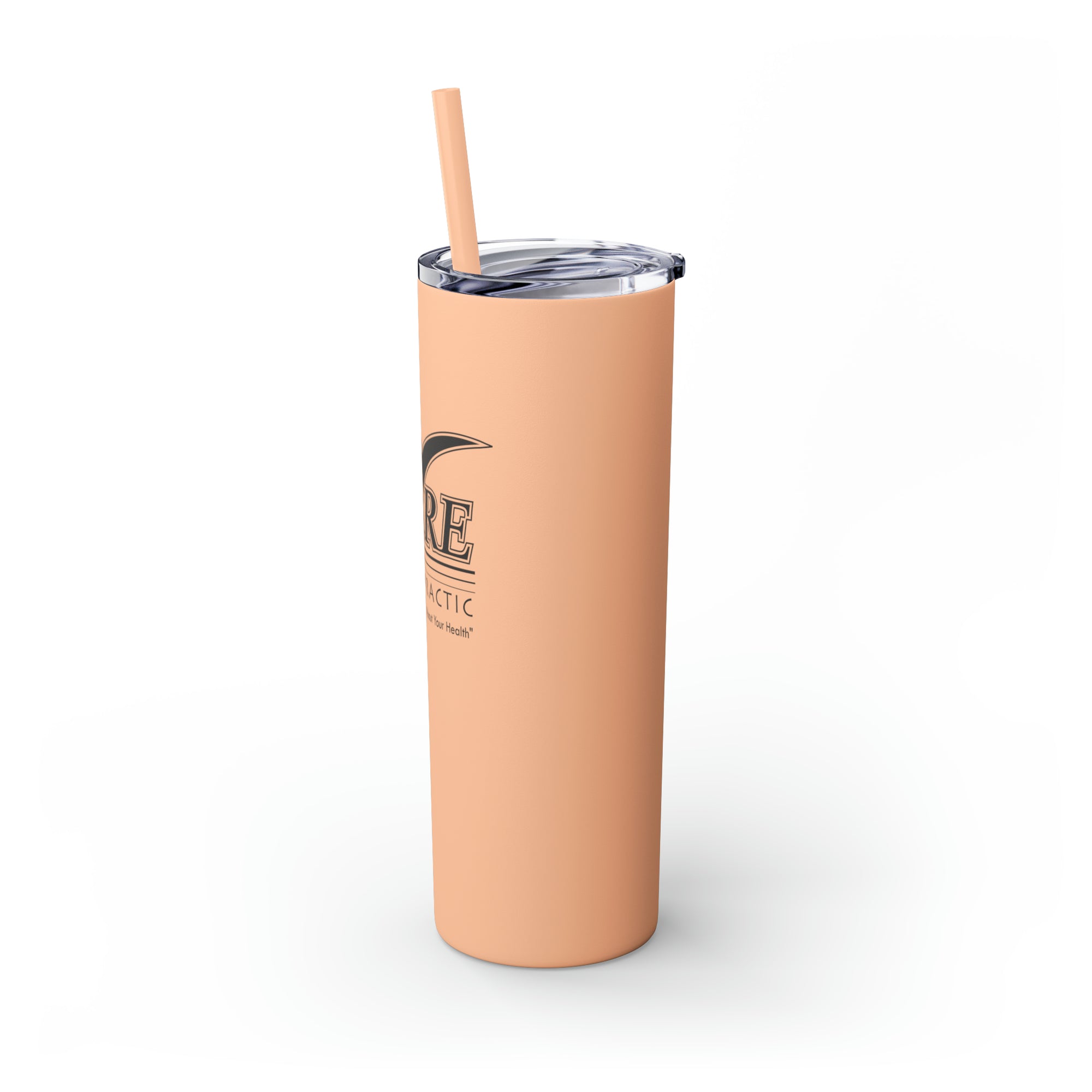 Kare Chiropractic Skinny Tumbler with Straw, 20oz