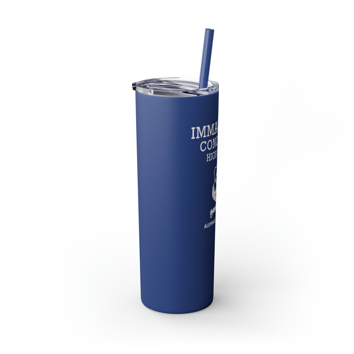 Immaculate Conception High School Alumnae Association Skinny Tumbler with Straw, 20oz