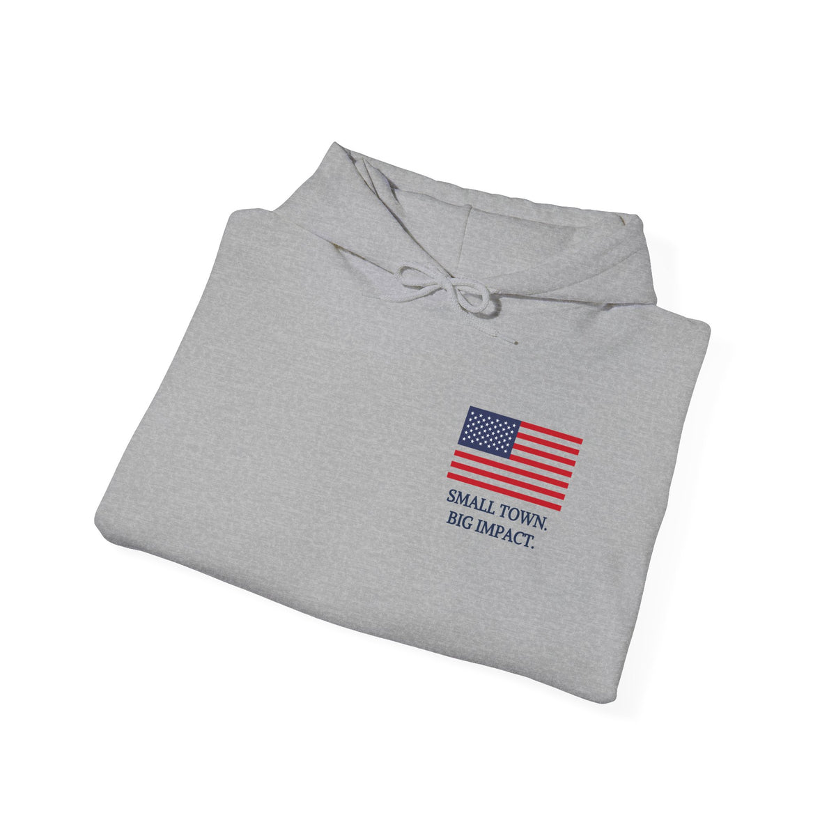 Small Town. Big Impact. - Two Teams One Goal Unisex Heavy Blend™ Hooded Sweatshirt