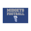 Blue with Silver Midgets Football flags