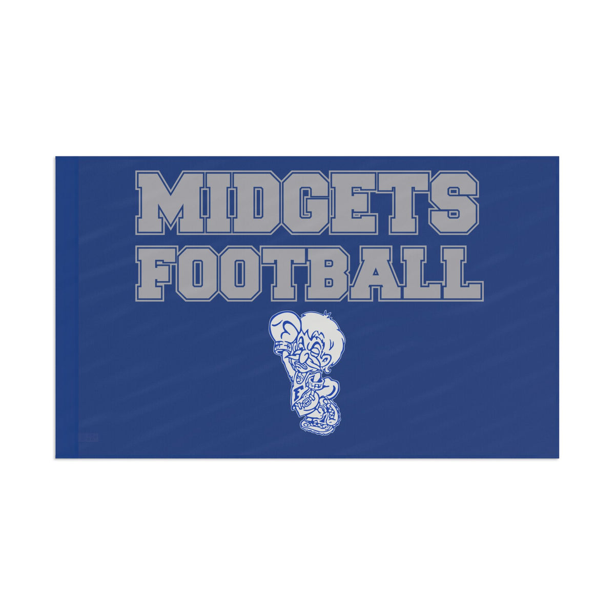 Blue with Silver Midgets Football flags