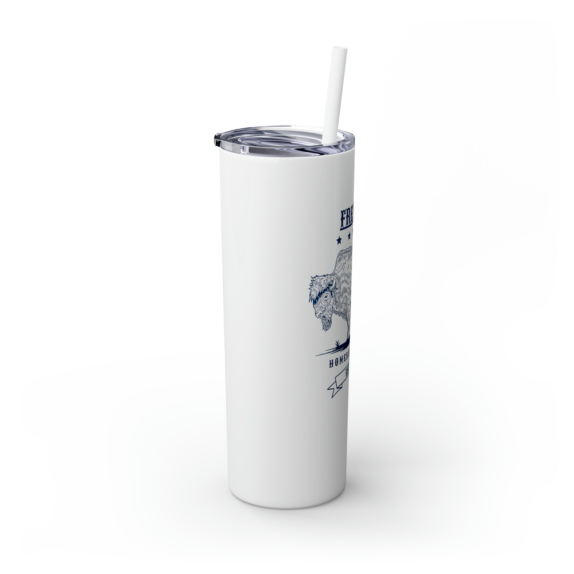 Freedom Homeschool Co-op Skinny Tumbler with Straw, 20oz