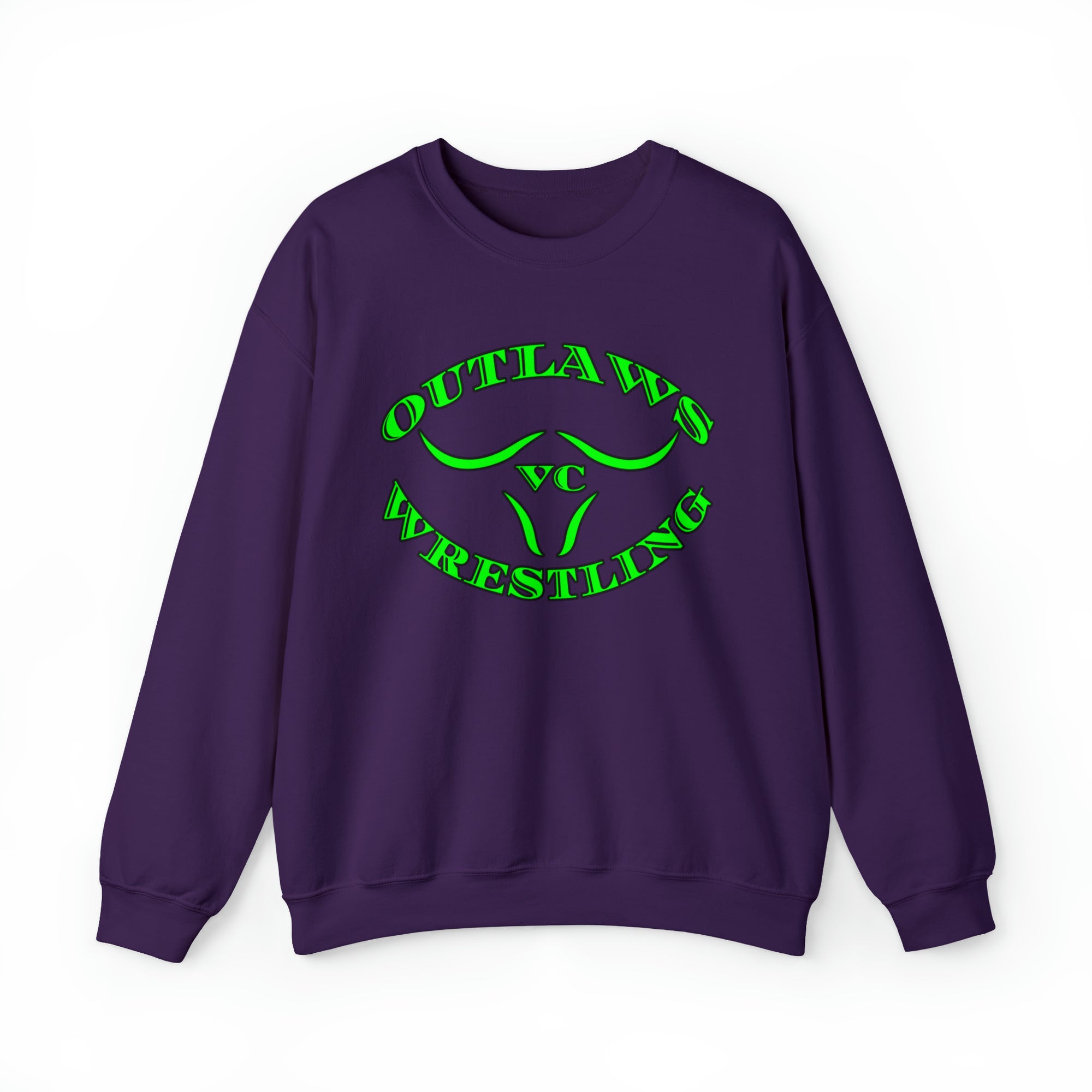 Green Outlaws Wrestling Crewneck Sweatshirts
