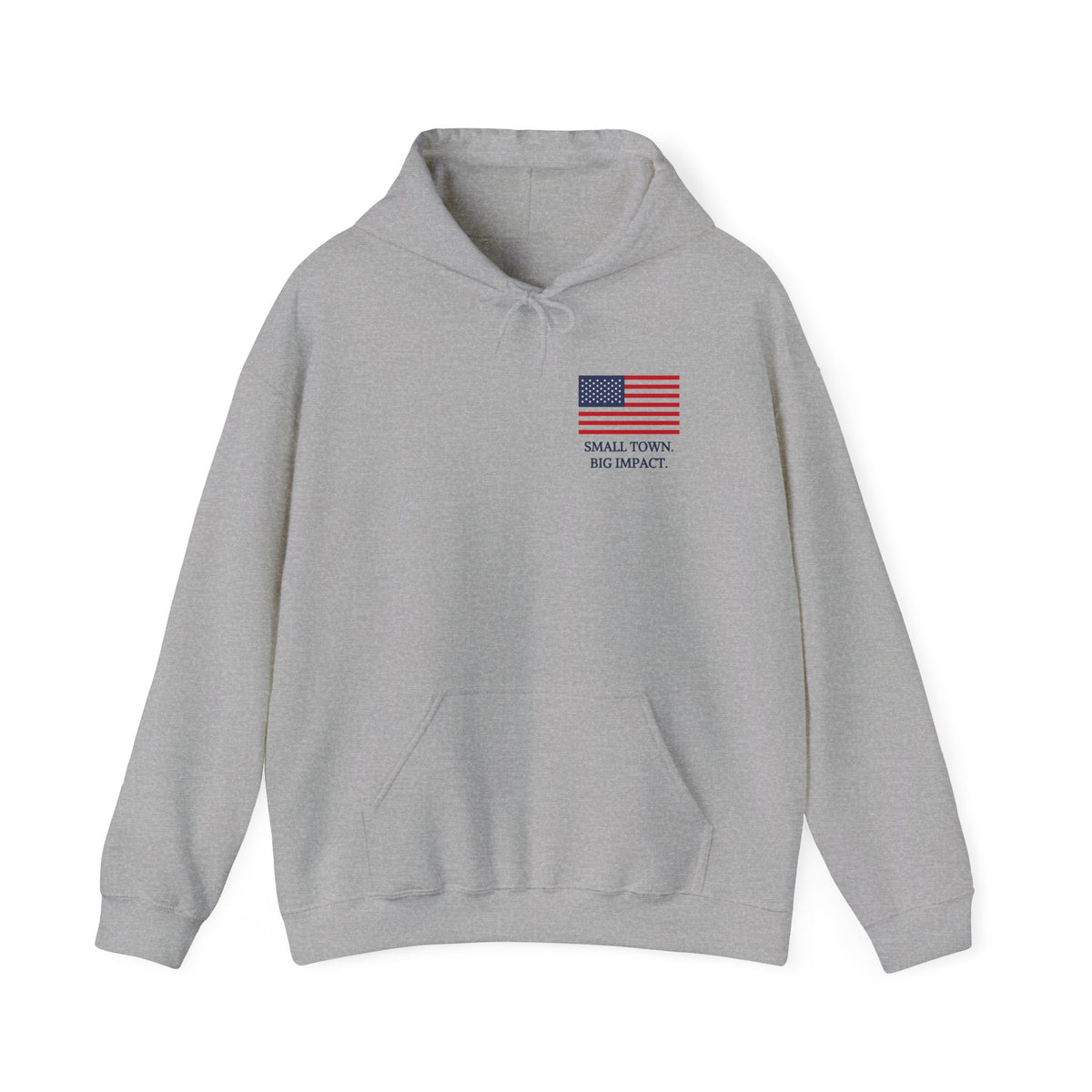 Small Town. Big Impact. - Two Teams One Goal Unisex Heavy Blend™ Hooded Sweatshirt