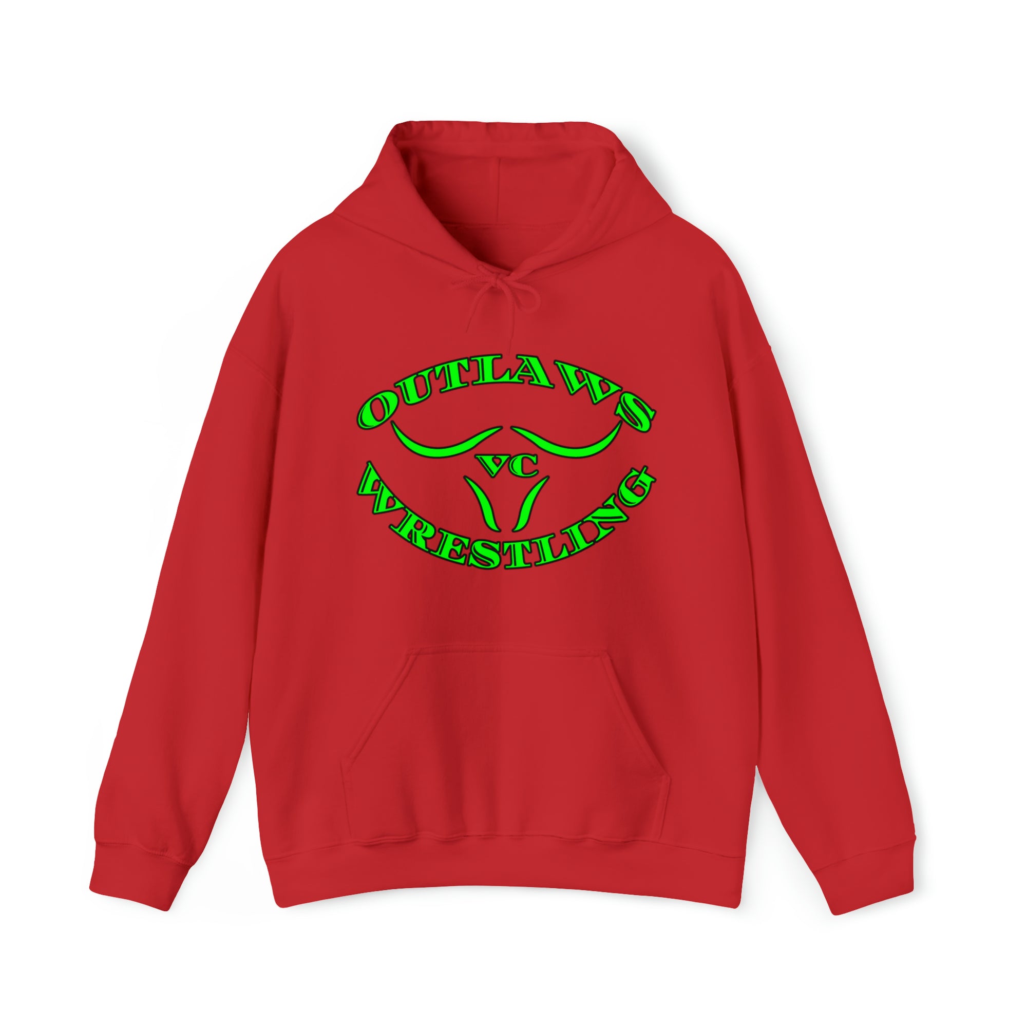 Green Outlaws Wrestling Unisex Heavy Blend™ Hooded Sweatshirt