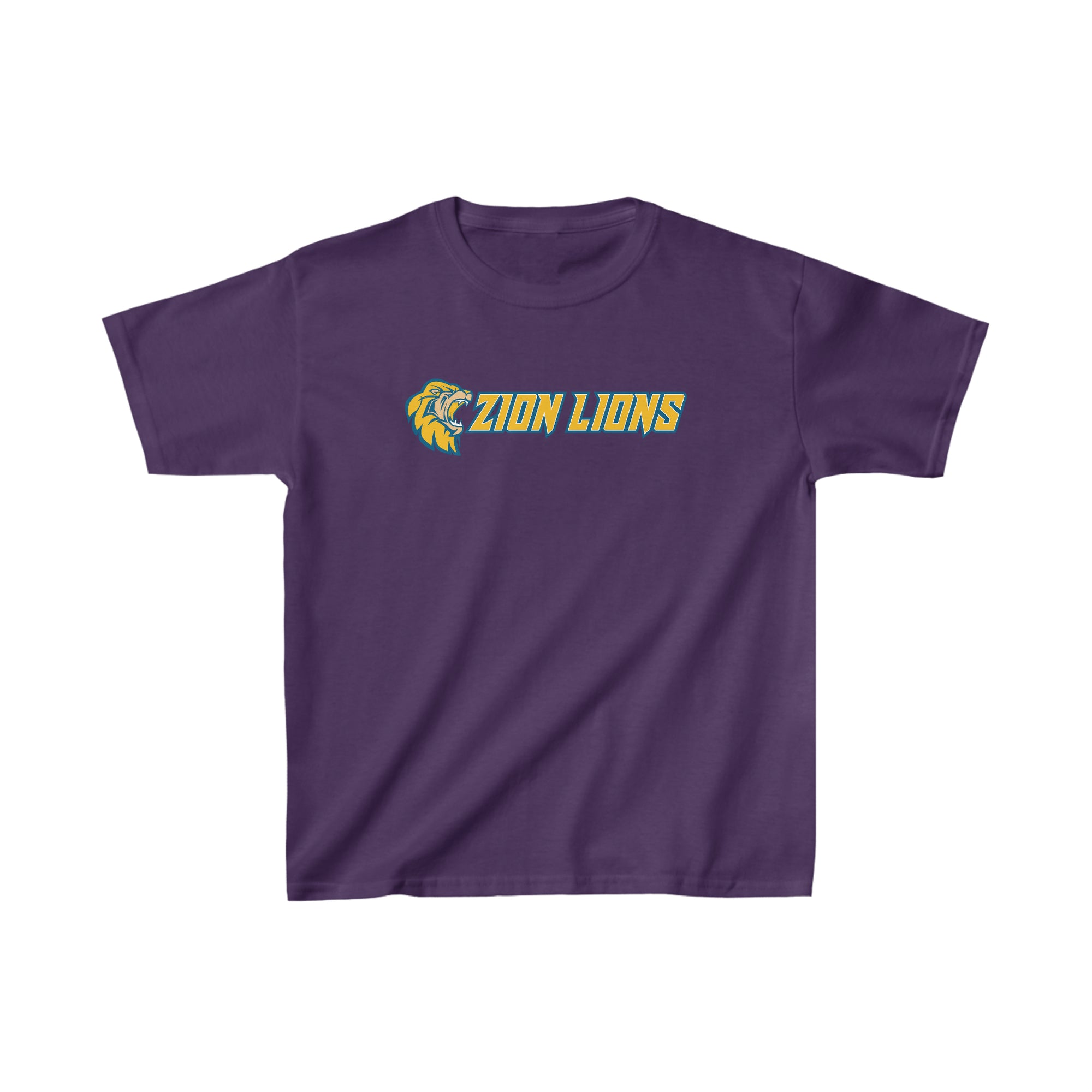 Zion Long Logo with Mascot Heavyweight Youth Tee