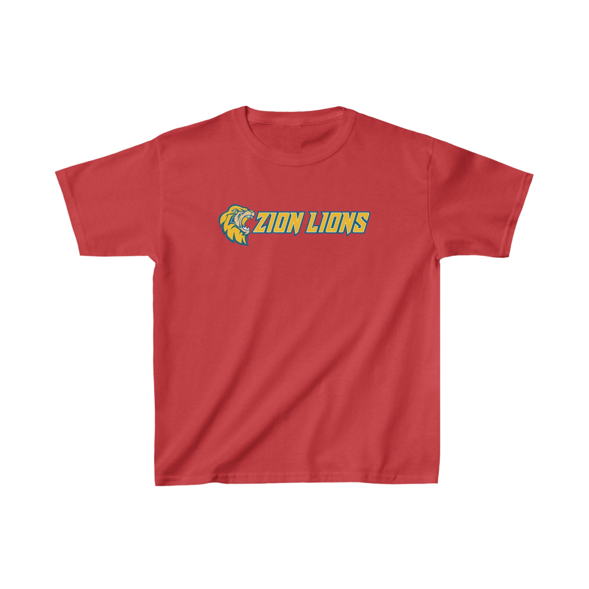 Zion Long Logo with Mascot Heavyweight Youth Tee