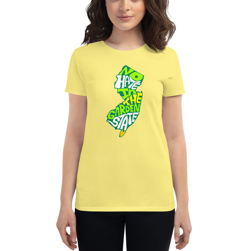 No Hate In The Garden State Women&#39;s short sleeve t-shirt