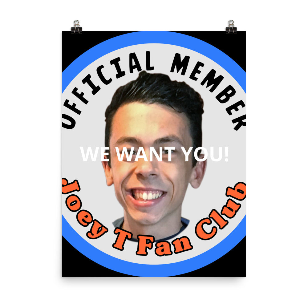 Joey T Fan Club Photo paper poster