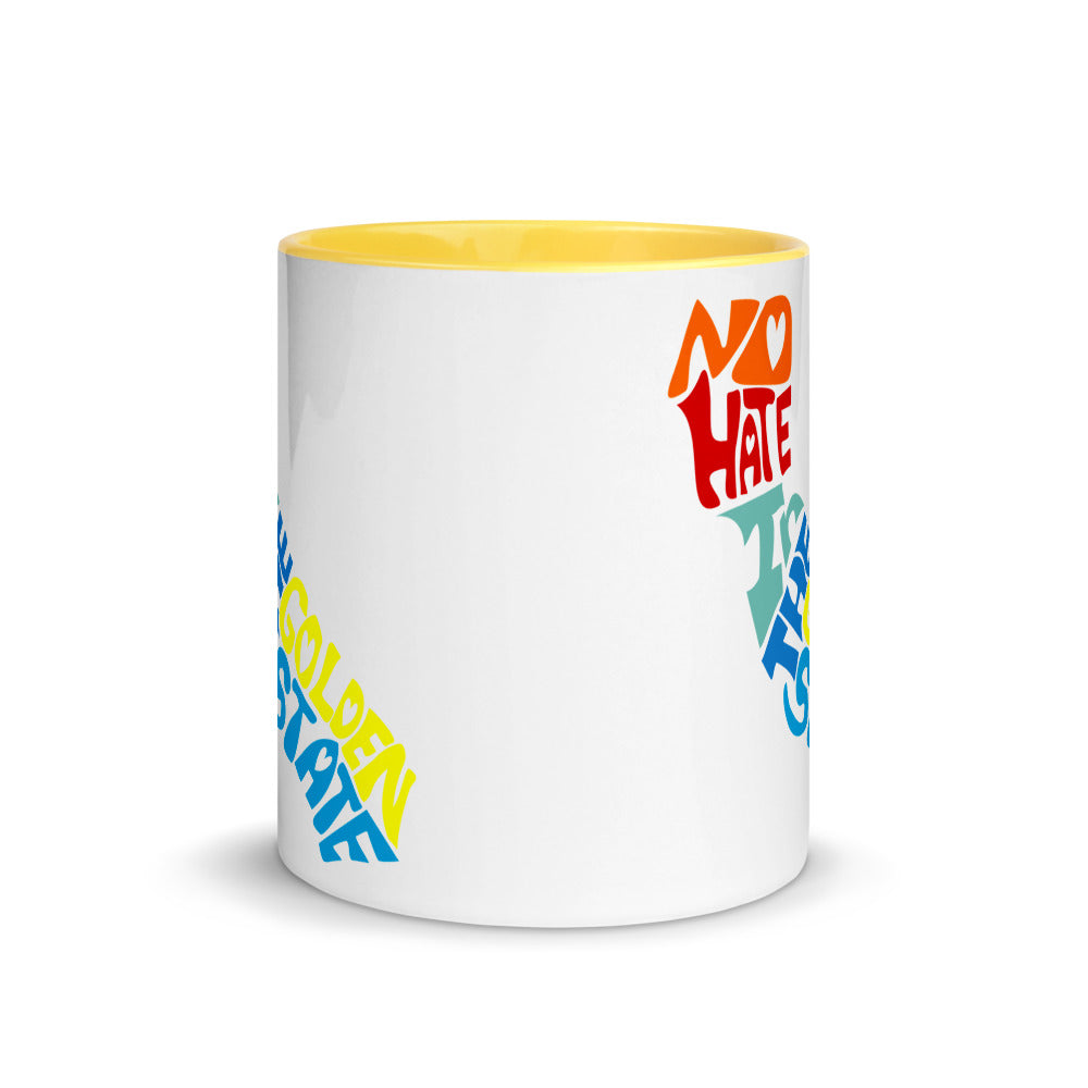No Hate In The Golden State Mug with Color Inside