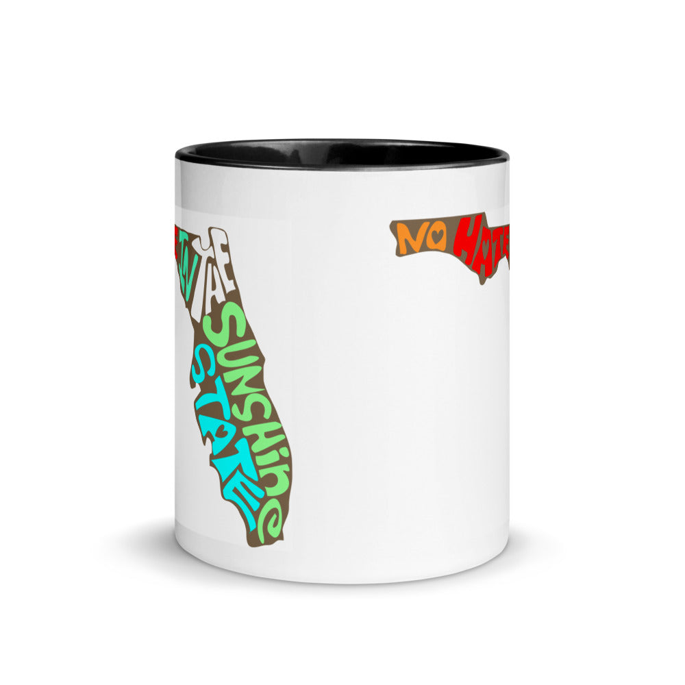 No Hate In The Sunshine State Mug with Color Inside