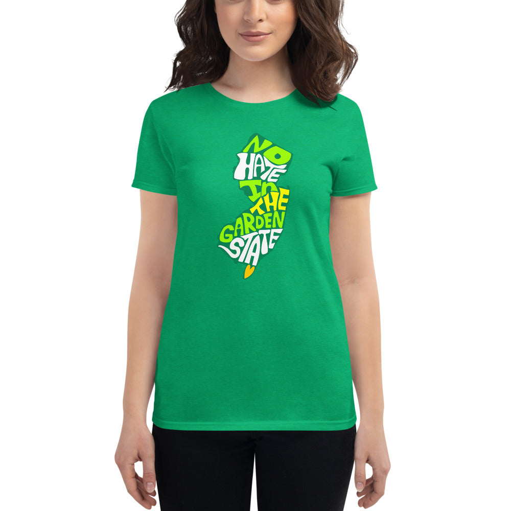 No Hate In The Garden State Women&#39;s short sleeve t-shirt
