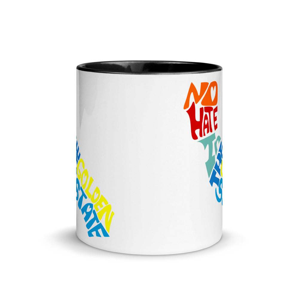No Hate In The Golden State Mug with Color Inside