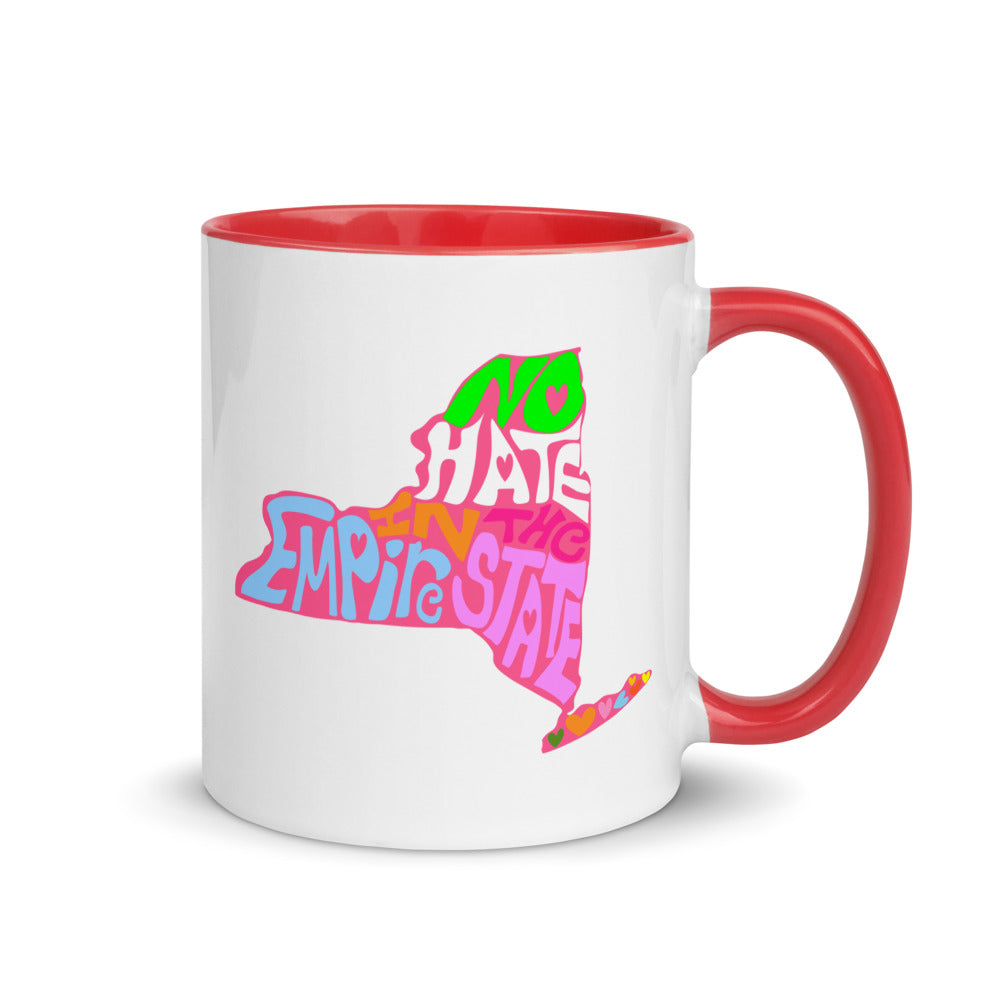 No Hate In The Empire State Mug with Color Inside