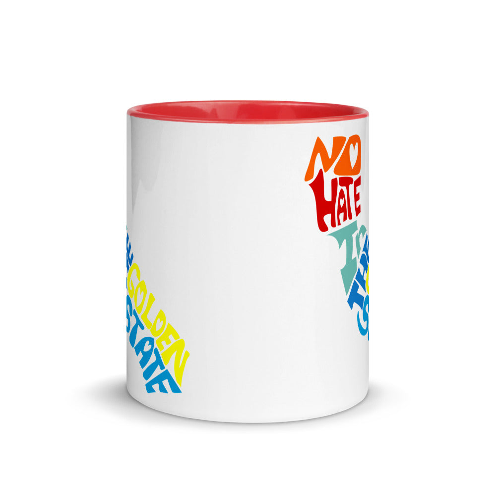 No Hate In The Golden State Mug with Color Inside