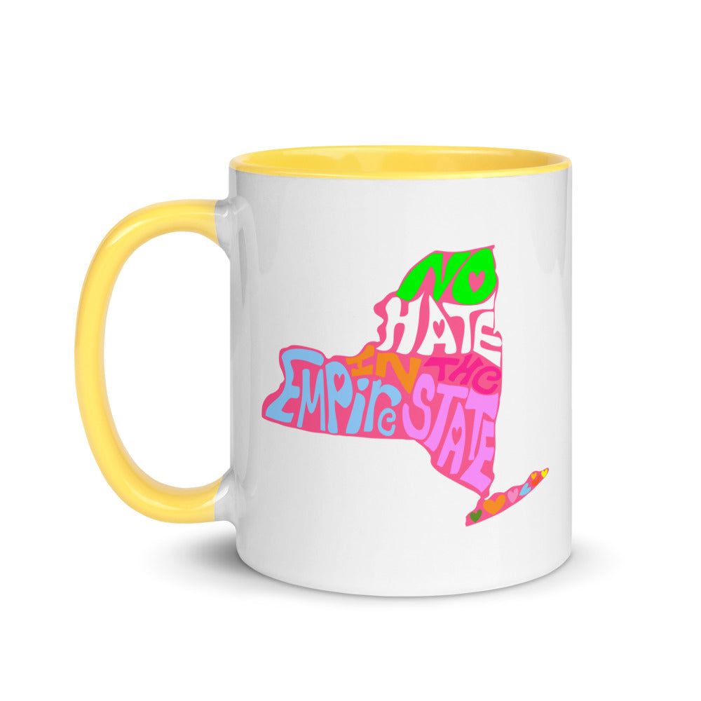 No Hate In The Empire State Mug with Color Inside