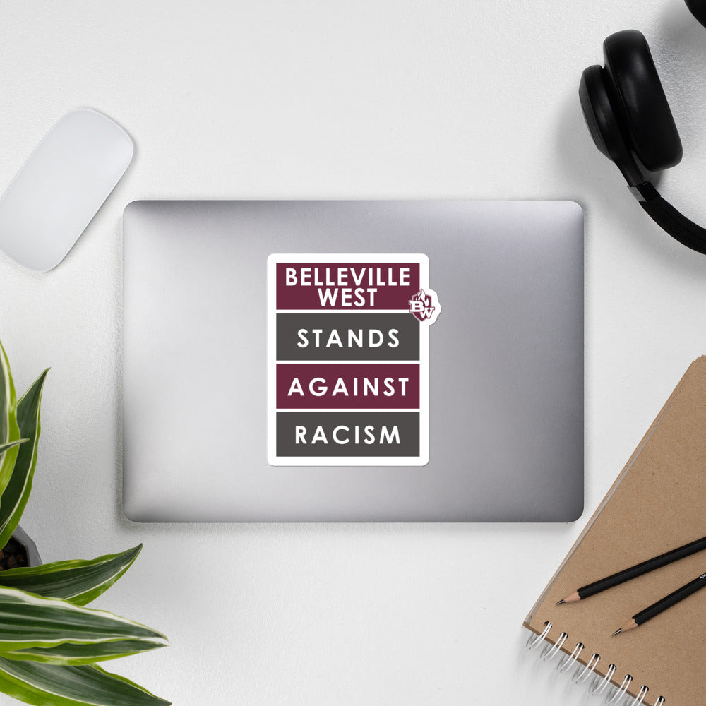 West Stands Against Racism Bubble-free stickers